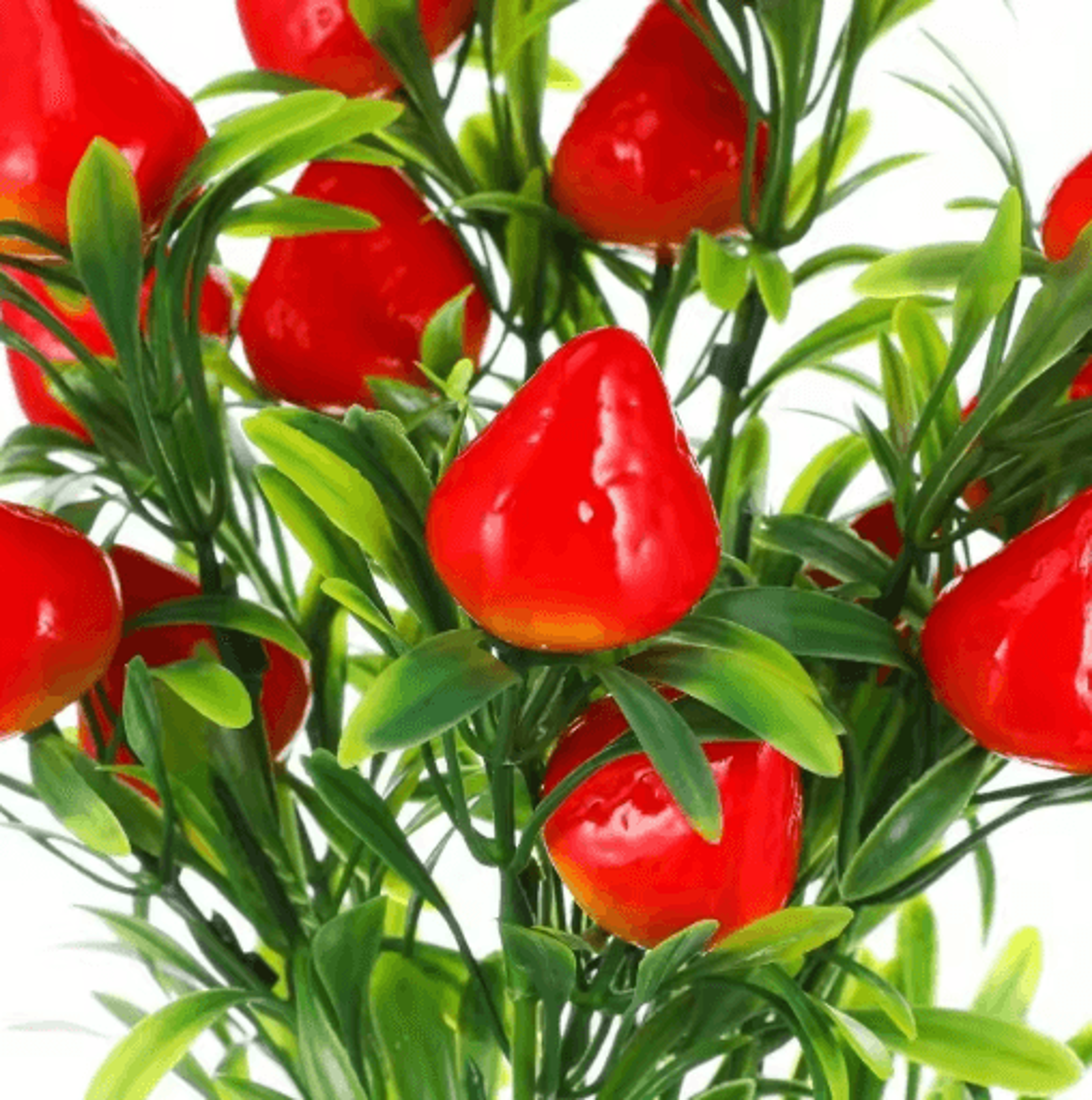 Artificial Strawberry Plant Branches 3 Pack Long Stem Fake Fruit Decor For Home And Seasonal Stylin 4