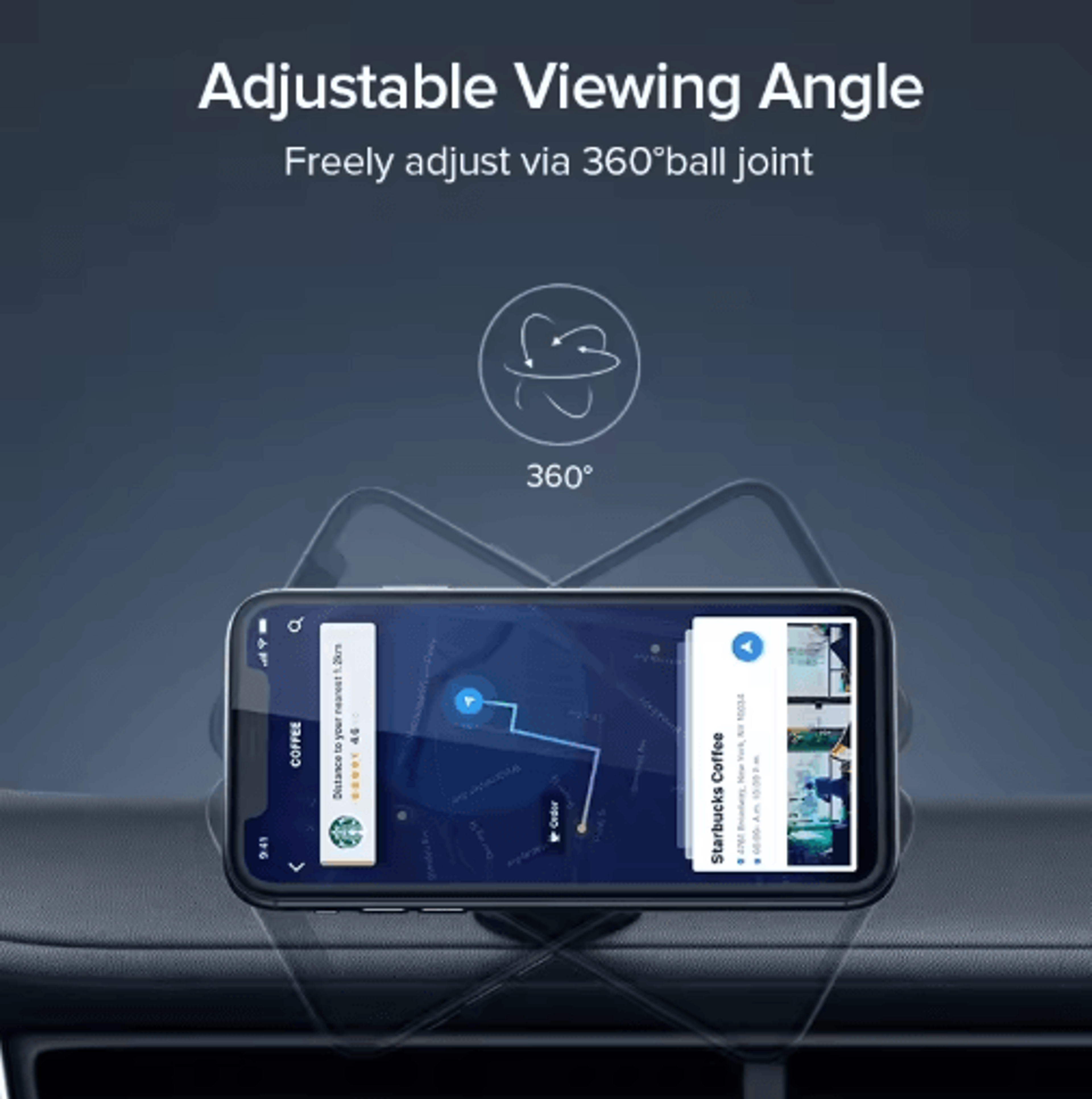 360 Magnetic Car Phone Holder  Universal Rotation Mount For Secure Driving 6