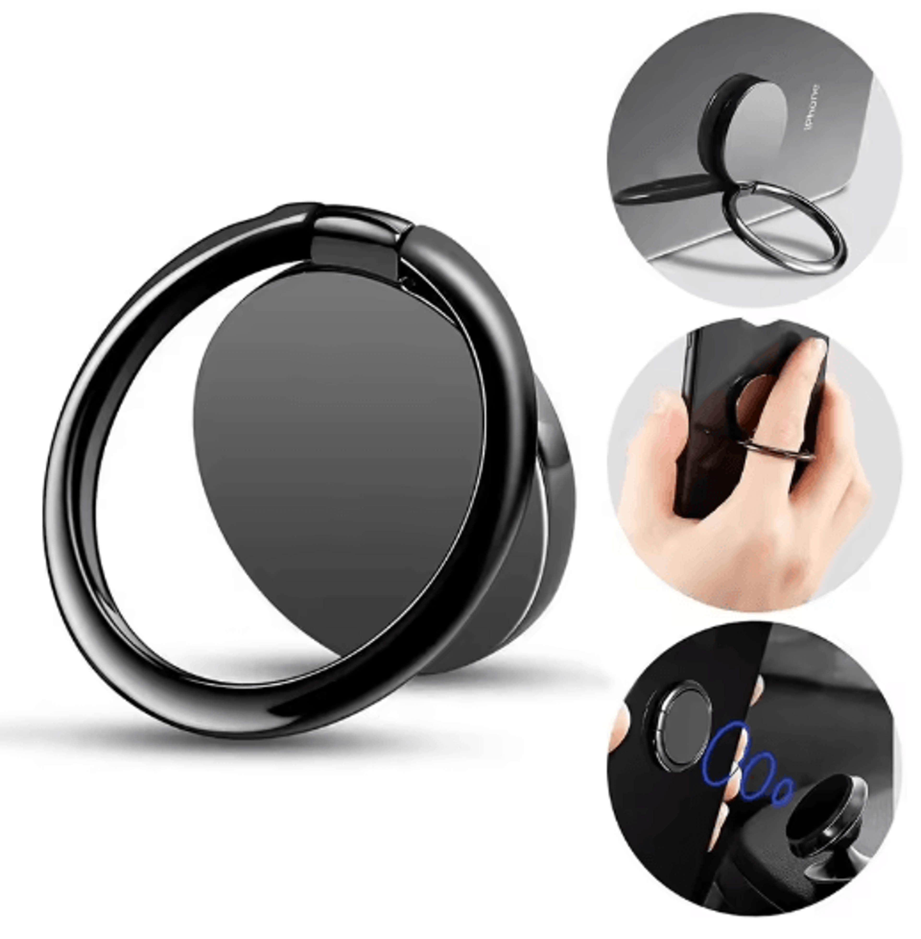 Universal 360 Rotating Phone Ring Holder Magnetic Finger Grip And Car Mount Support 0