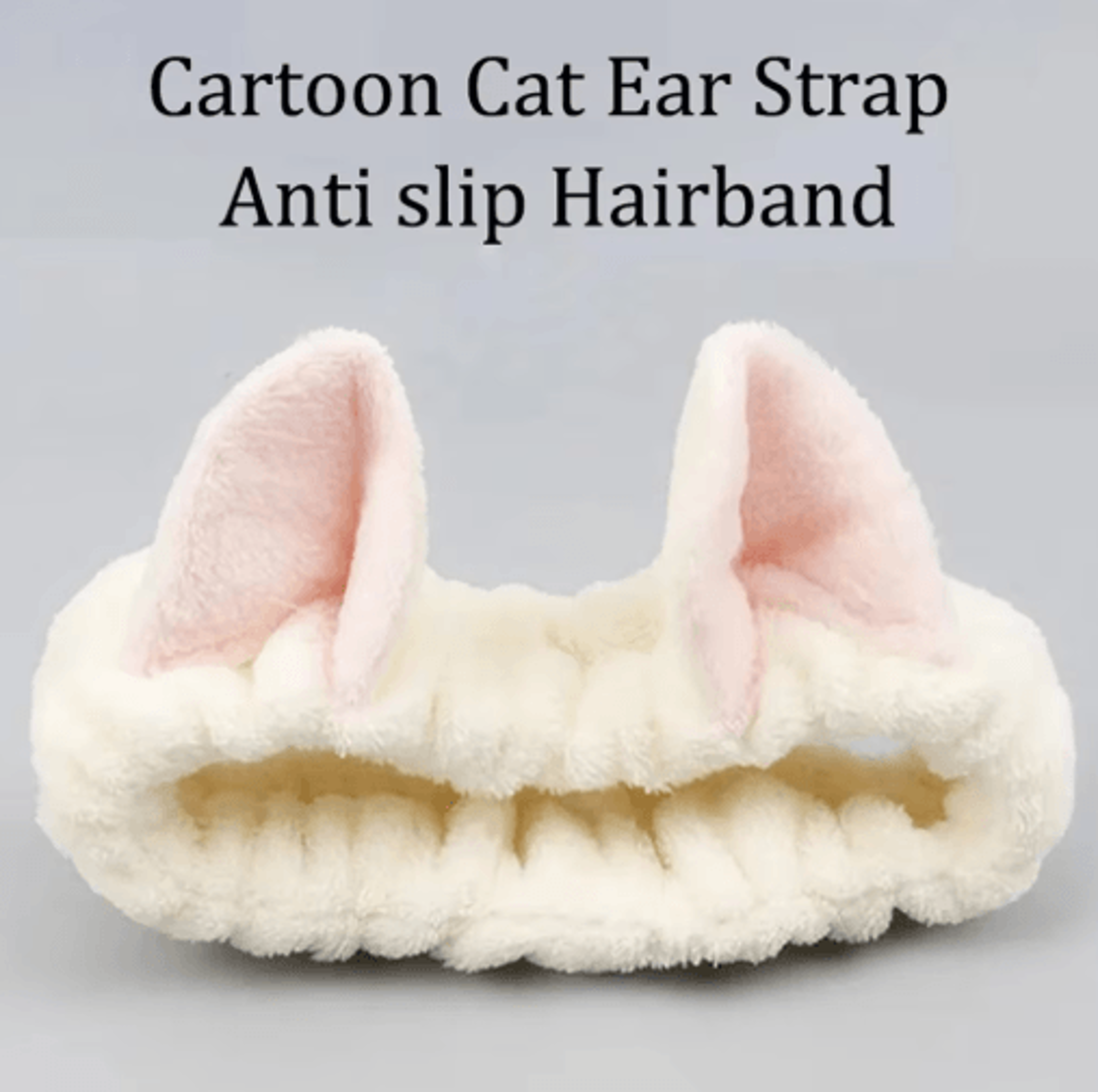 Cute Cat Coral Plush Hairband  Soft Bow Headband For Makeup  Face Washing 6