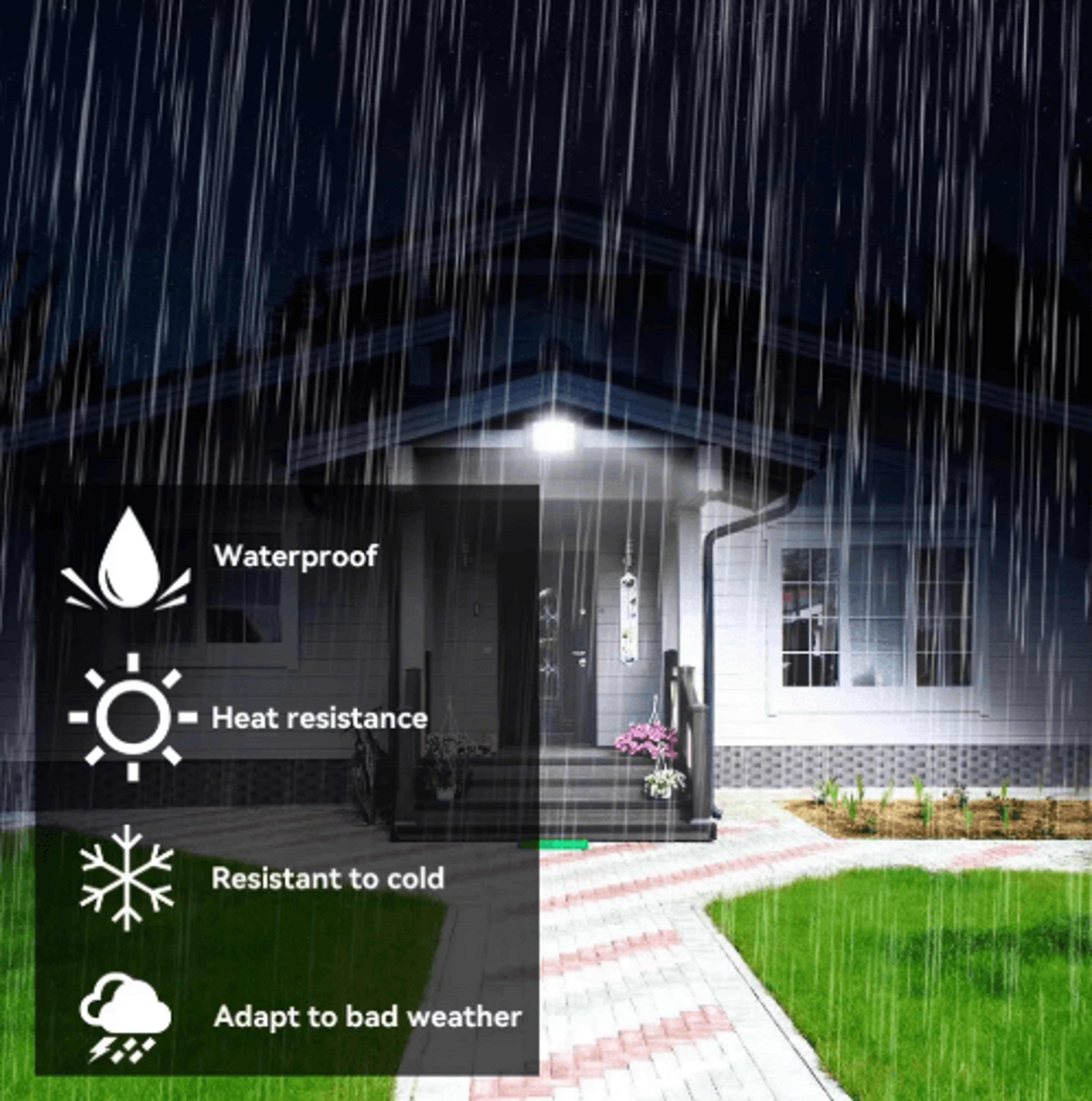 BrightSense Outdoor LED Floodlight With PIR Motion Sensor 10W100W IP66 0