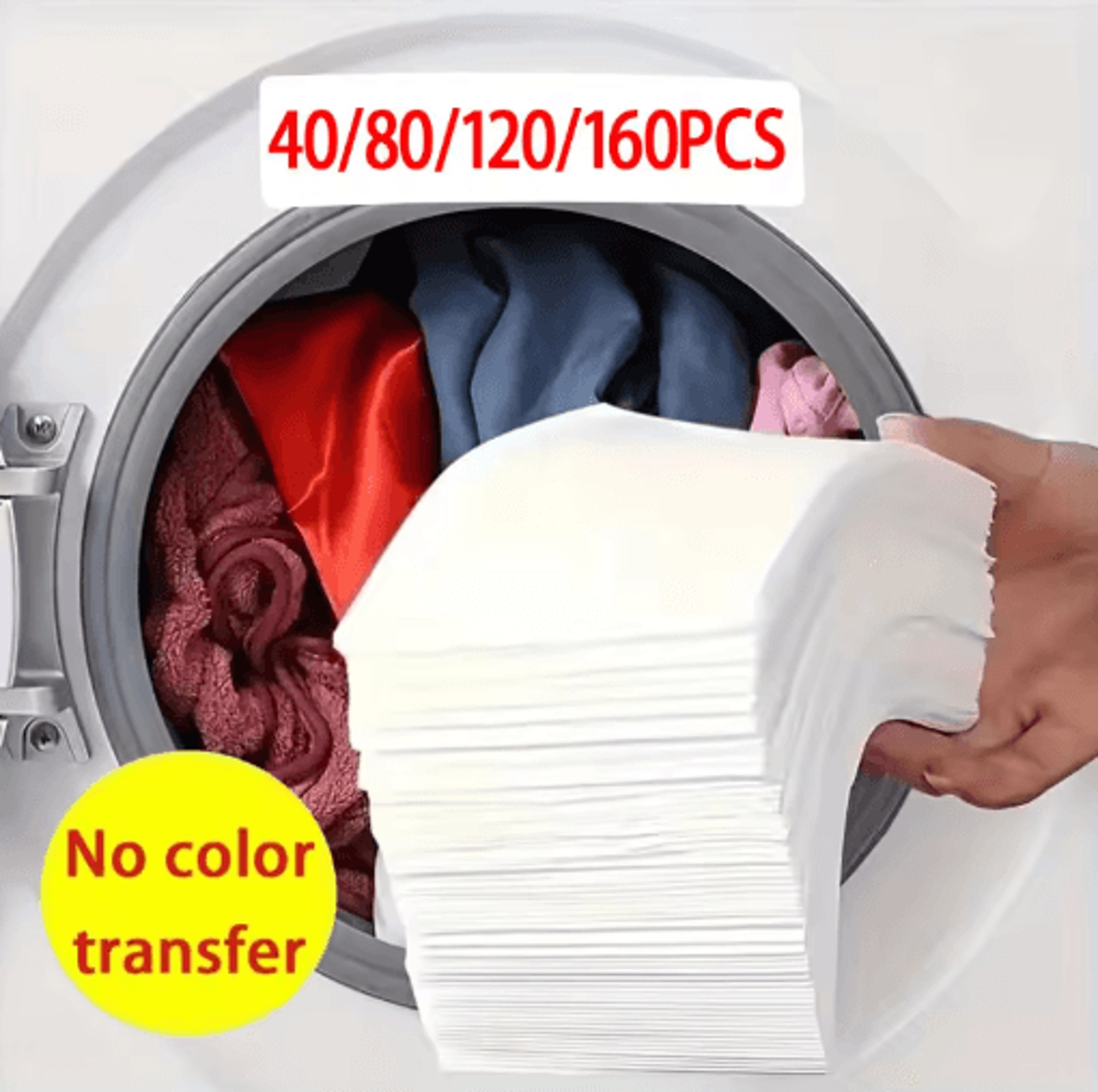 Laundry Color Catcher Sheets AntiDye Color Absorbing Paper For Washing Machines 40 To 240PCS 8