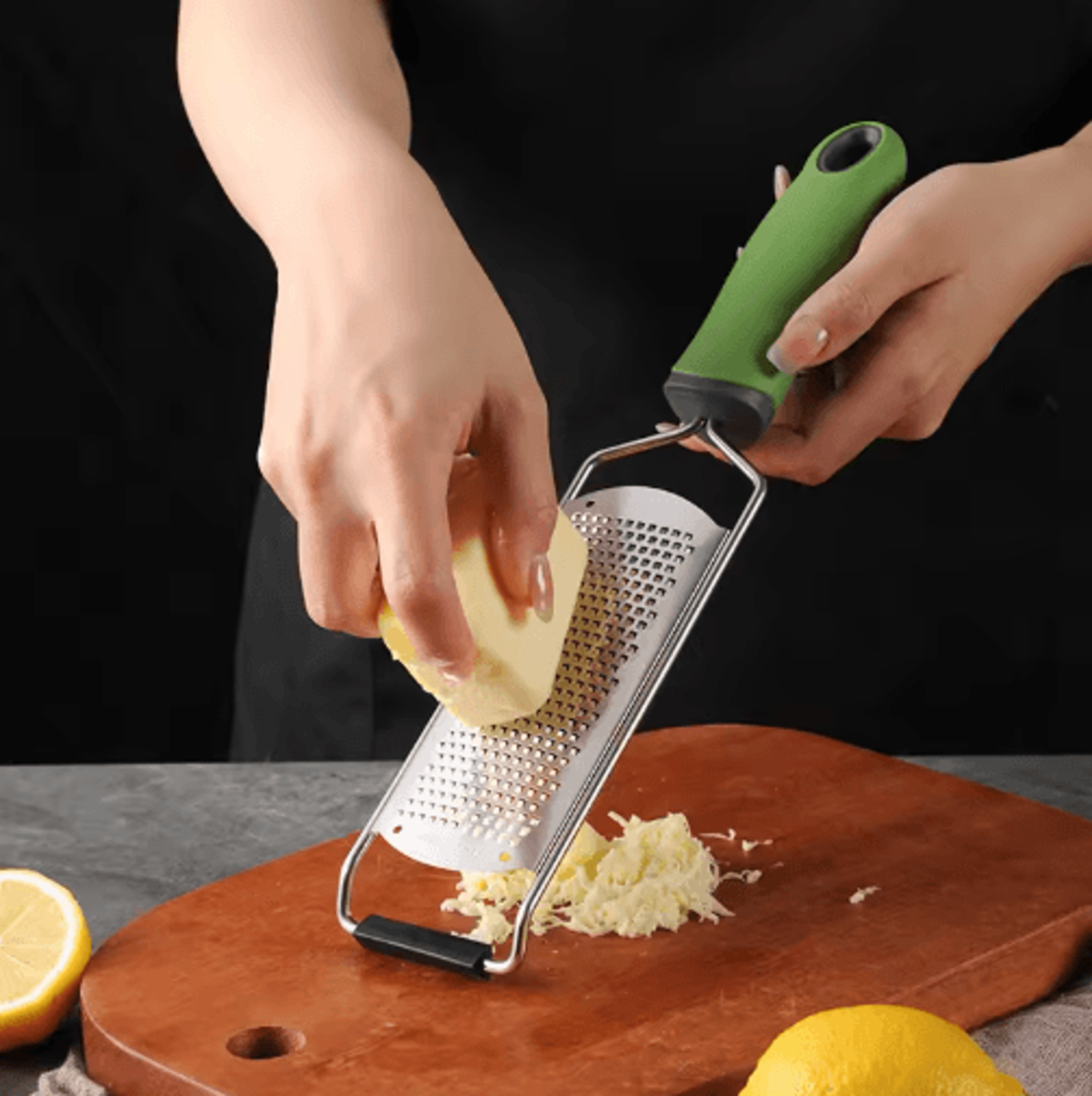 GrindEase Rotary Cheese Grater Mill With Long Handle 9