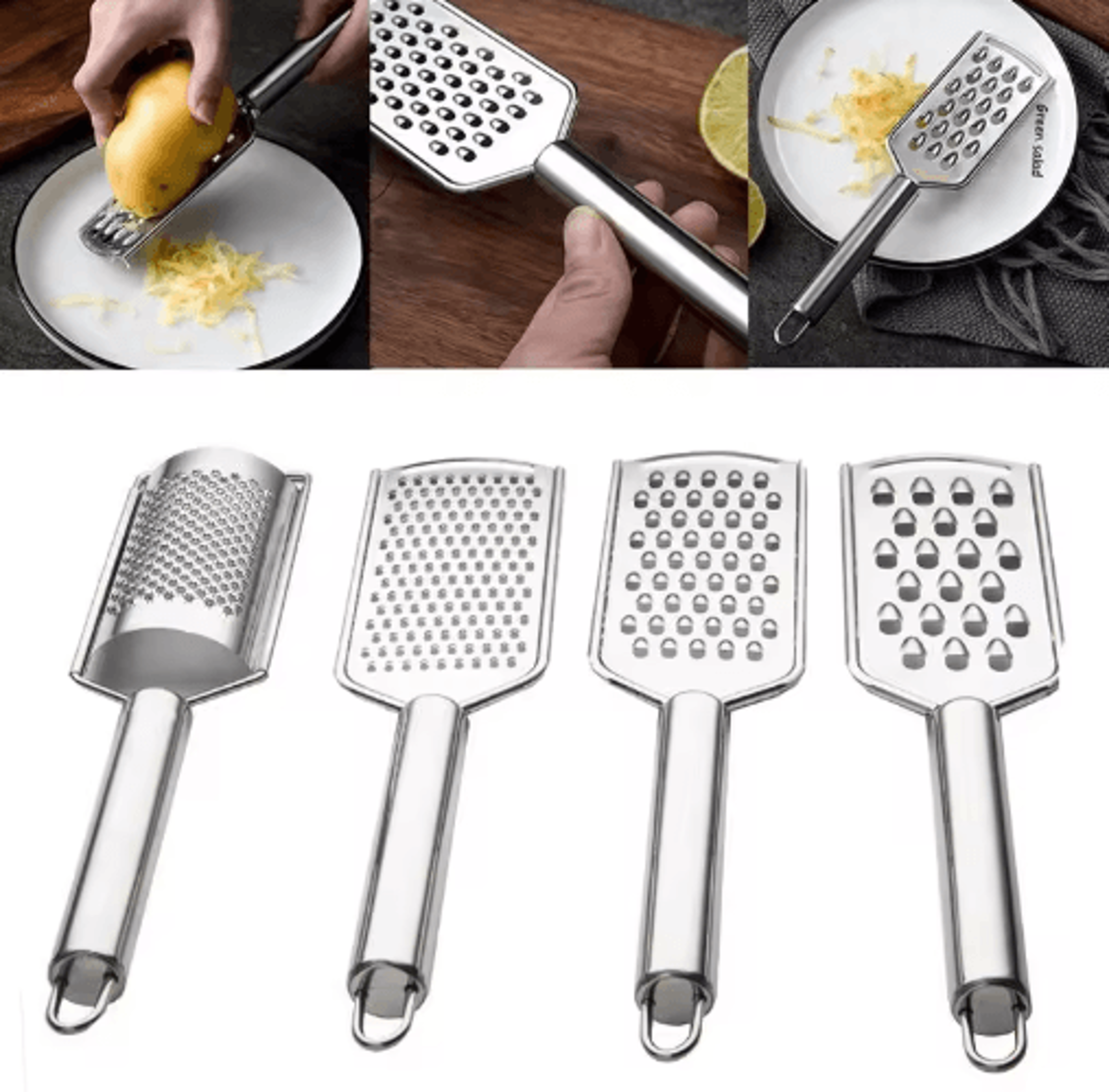 Premium Stainless Steel Kitchen Grater  Lemon Cheese  Vegetable Slicer For Ginger Potato And More 5