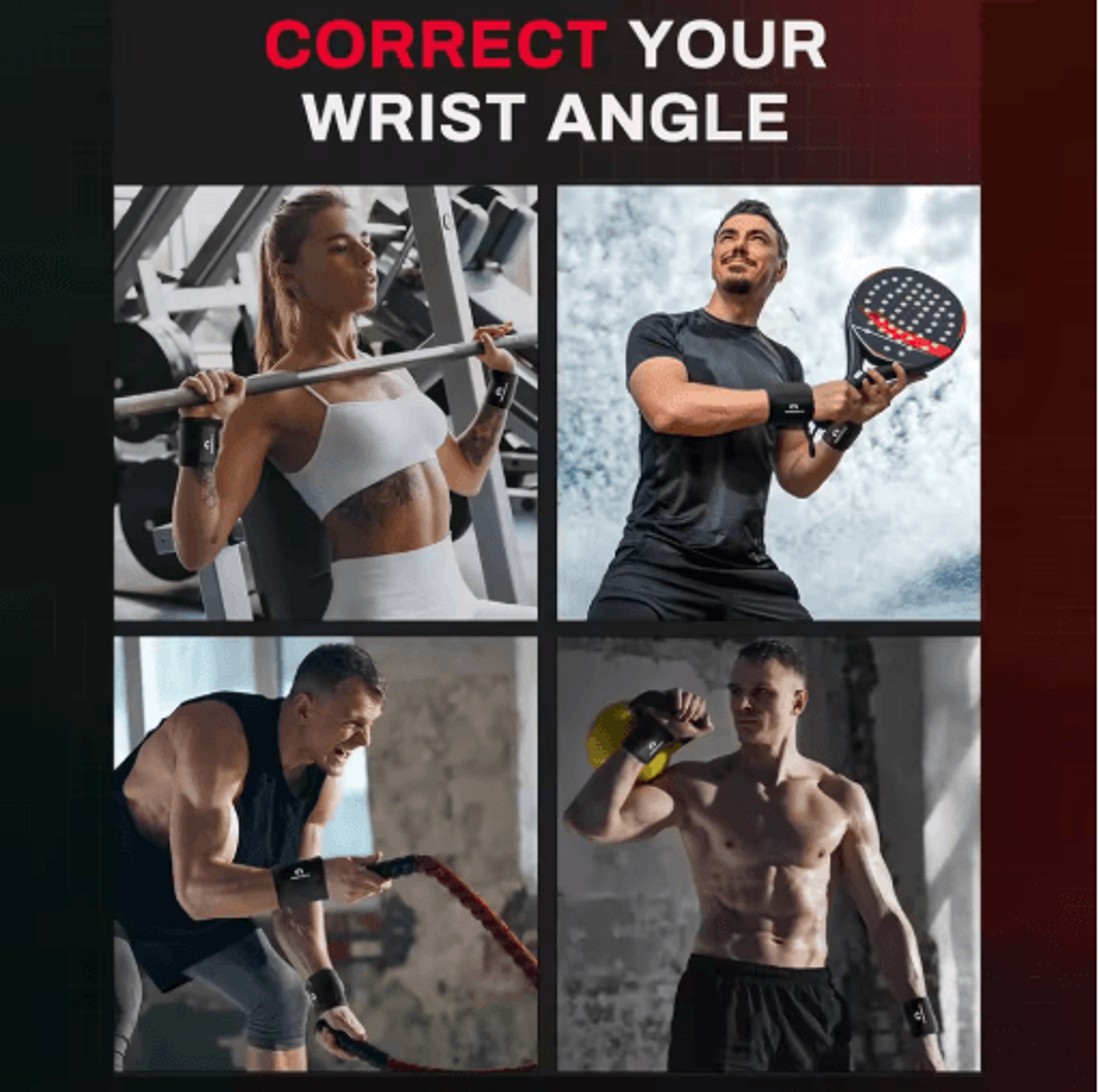 Heavy Duty Wrist Wraps For Weightlifting  Bench Press Wrist Support And Bar Grip Assist Straps 2