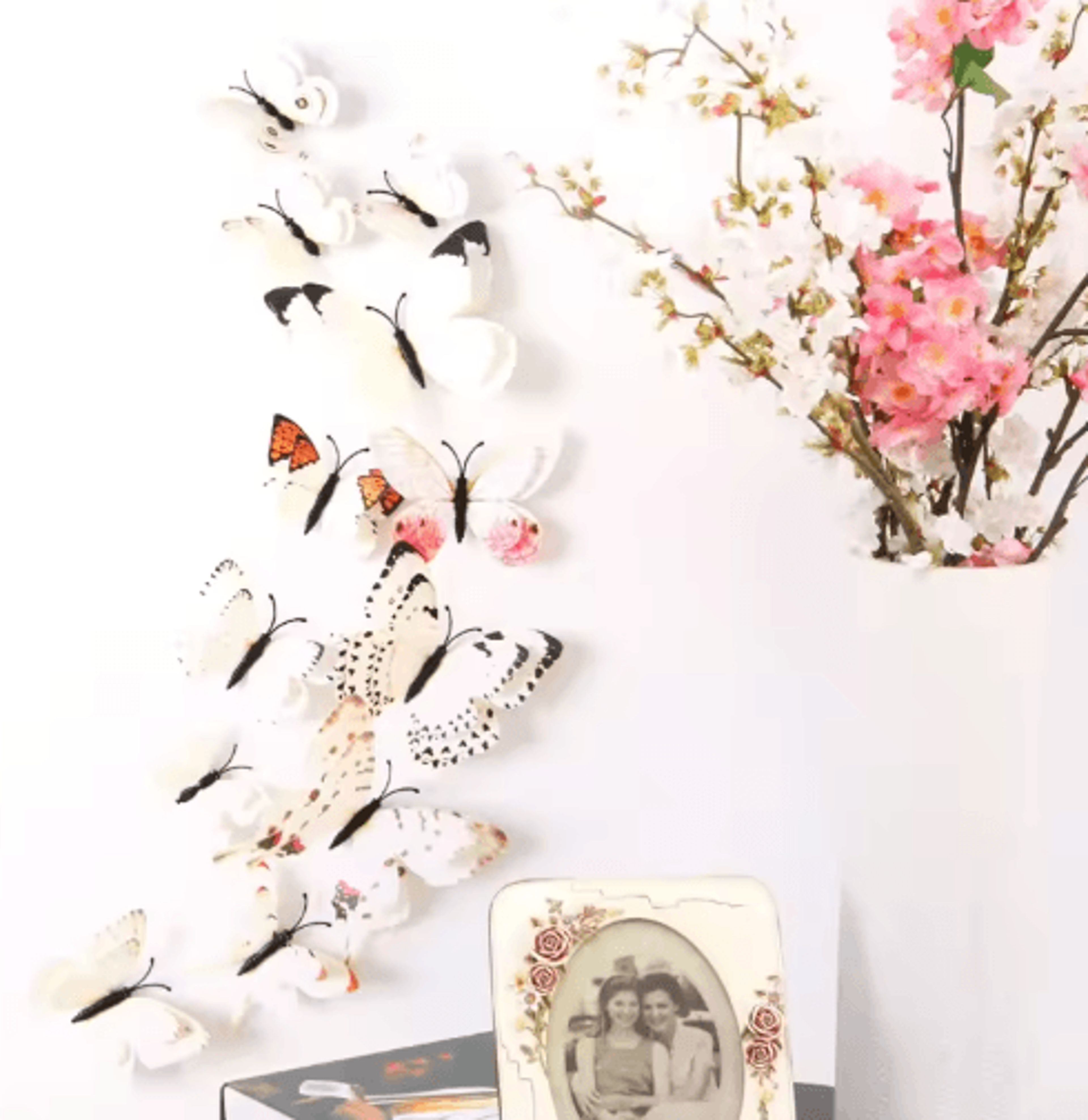 12 Piece 3D Double Layer Butterfly Wall Stickers For Elegant Home And Party Decor 8