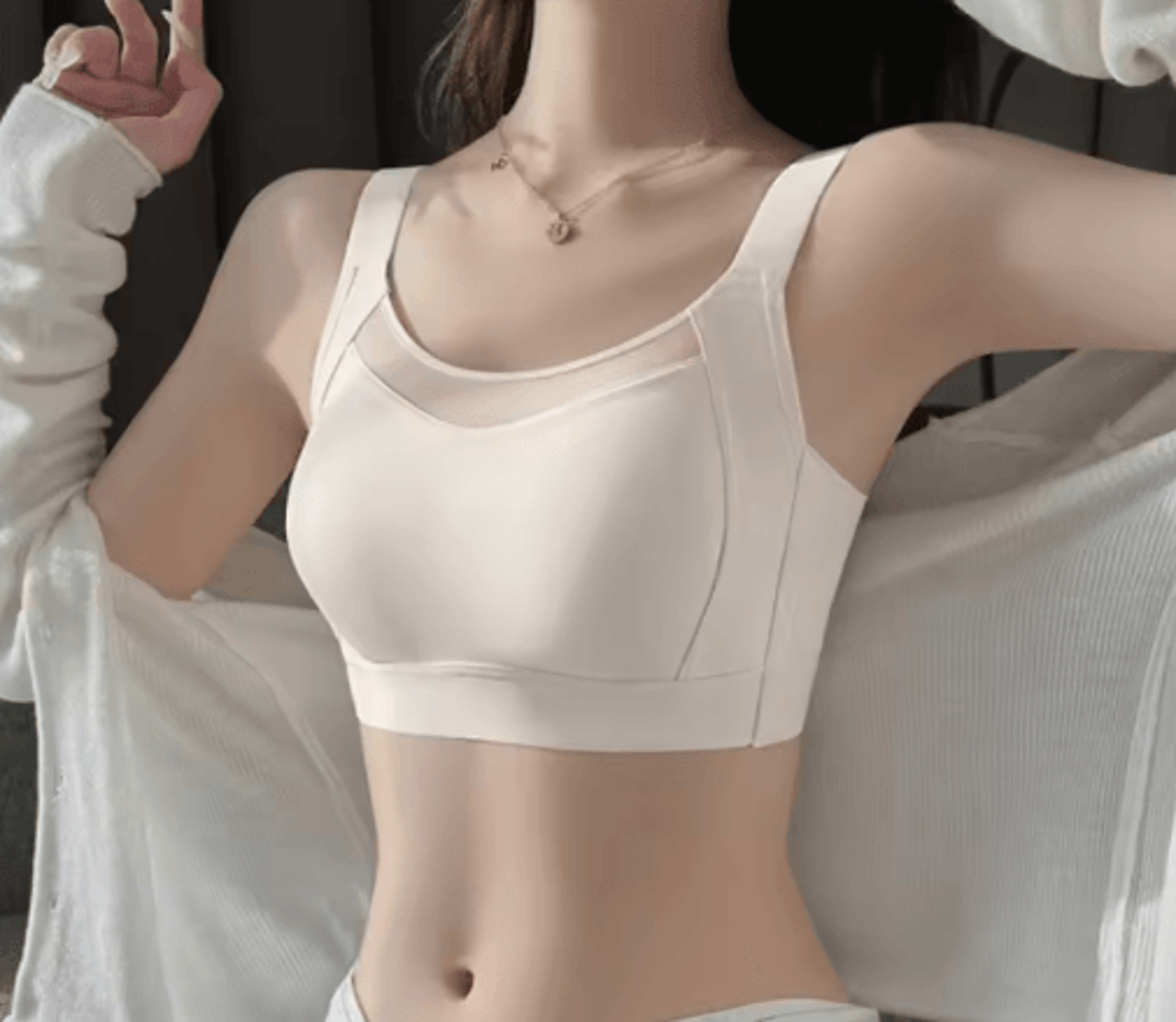White Full Cup Minimizer Strapless Seamless Bra With Side Control Support 3