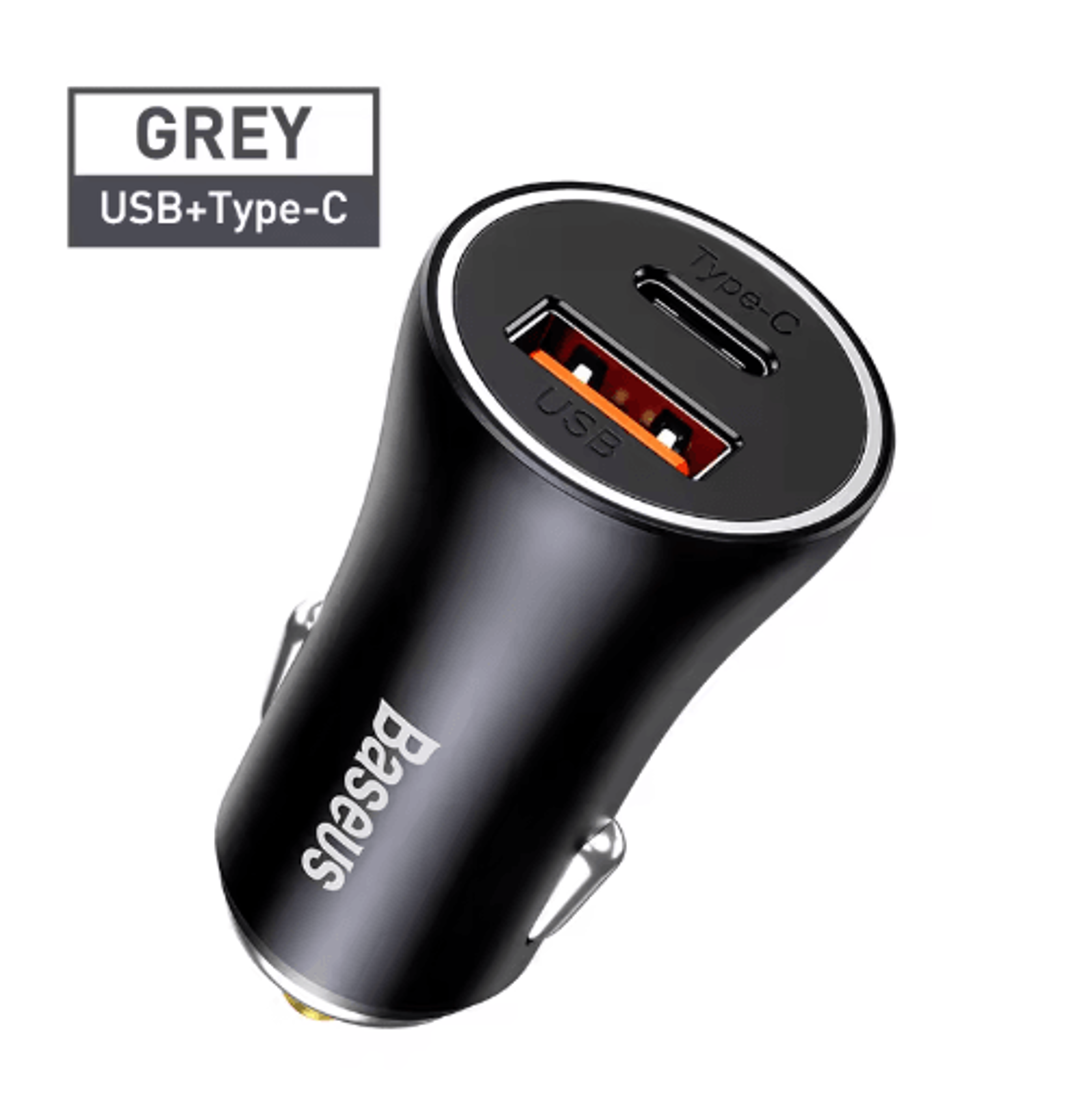 Baseus 60W Metal USB Type C Car Charger With PD 27W  QC 40 Fast Charging 3