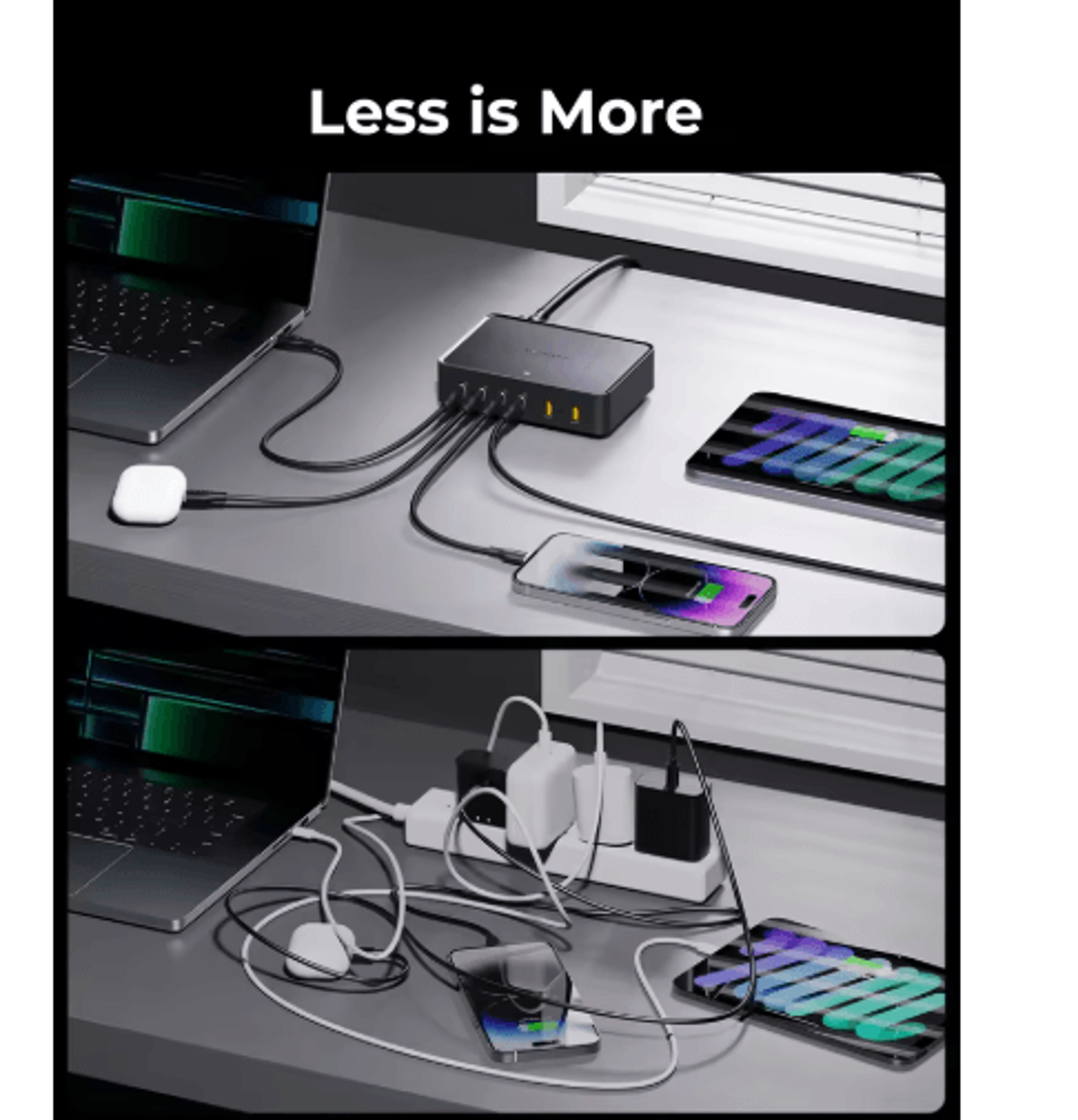 VOLTME 240W GaN USBC 6 Port Desktop Charging Station With PD31 And QC5 8