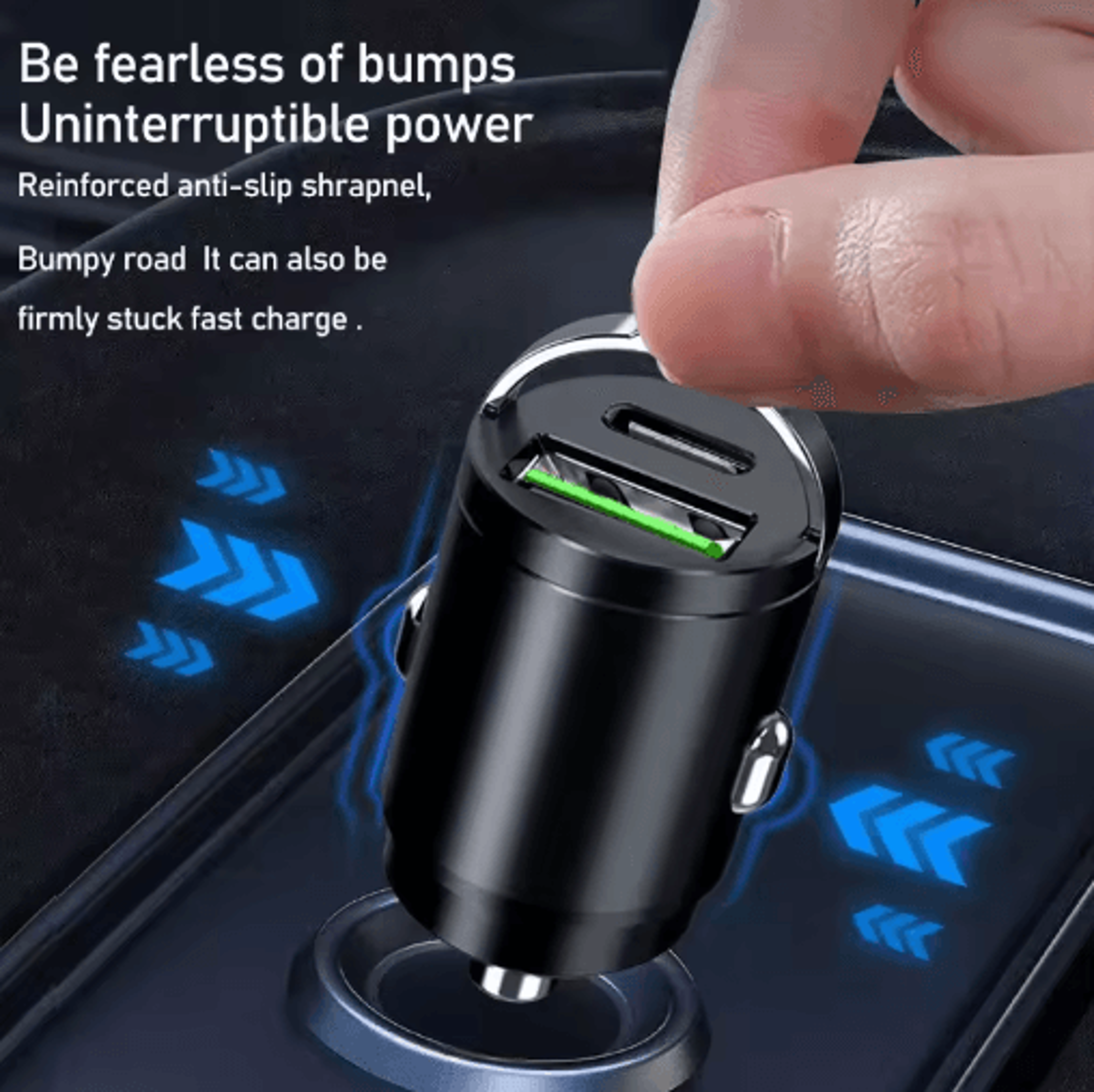 Mini 100W PD USBC Fast Car Charger With Pull Ring Design 4