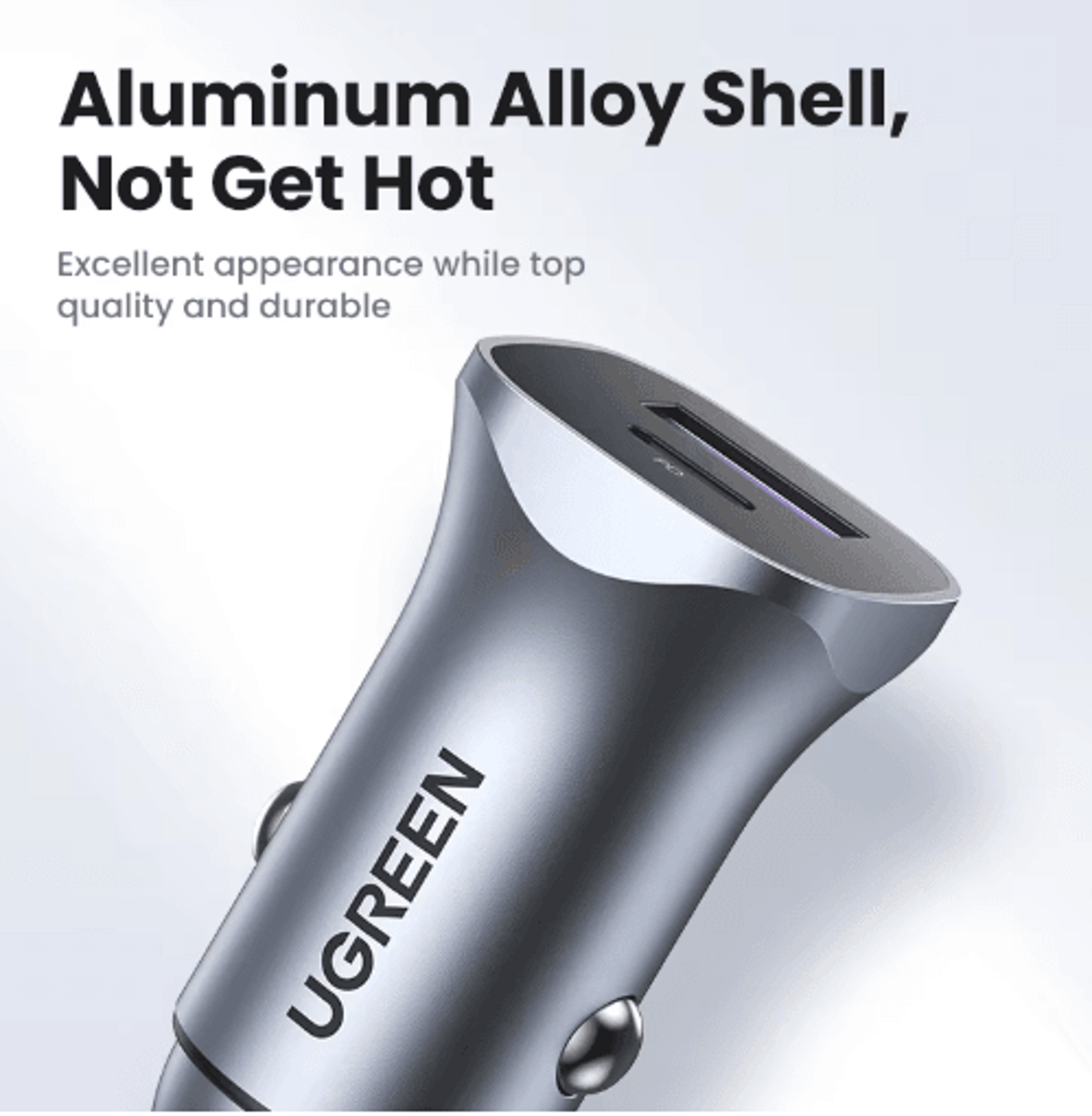 UGREEN Ultra Fast Car Charger USBC PD Quick Charge Adapter For IPhone  Xiaomi 7