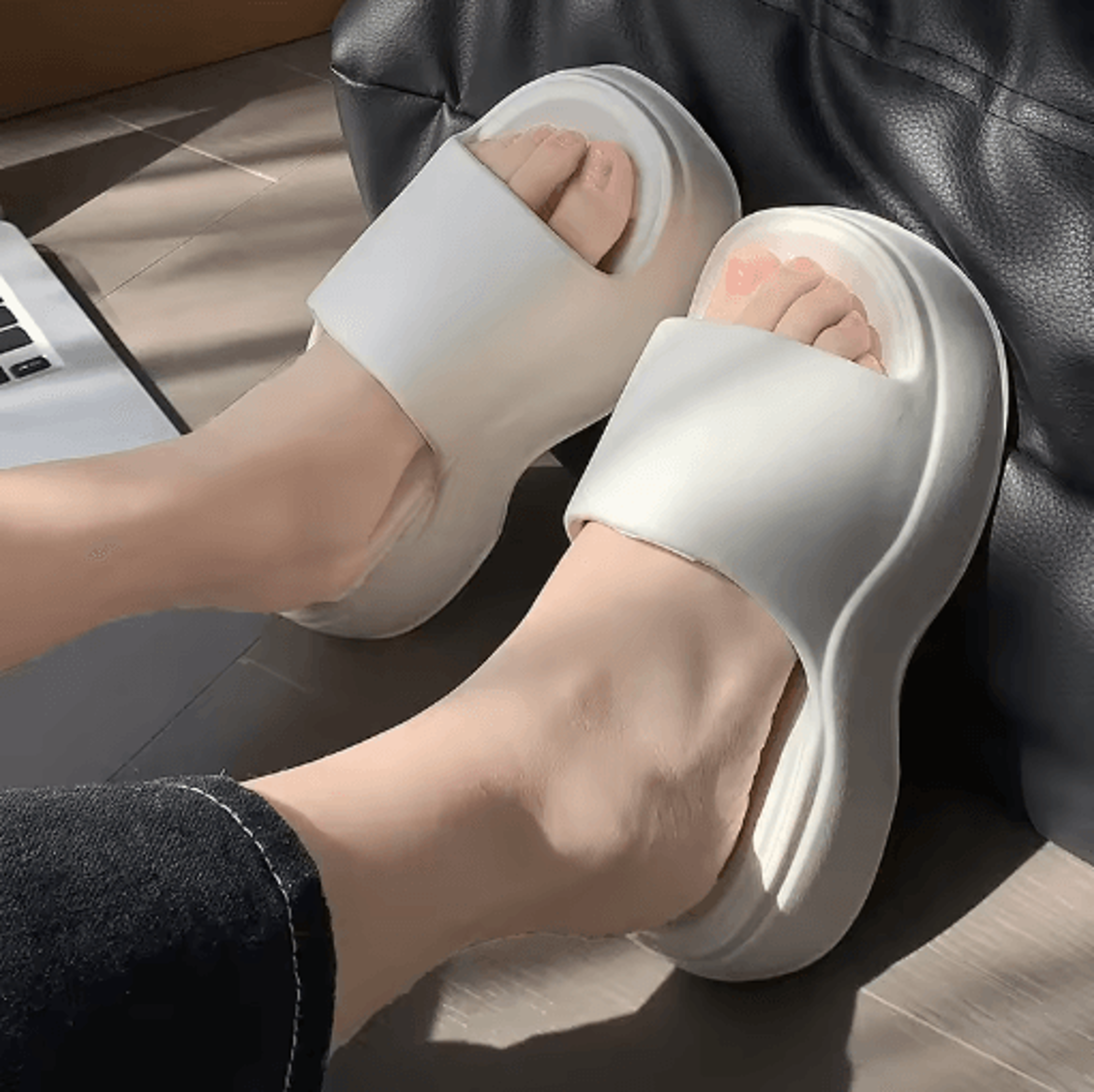 YNPO EVA Platform Slippers For Women Thick Sole Non Slip Summer Beach Slides 4