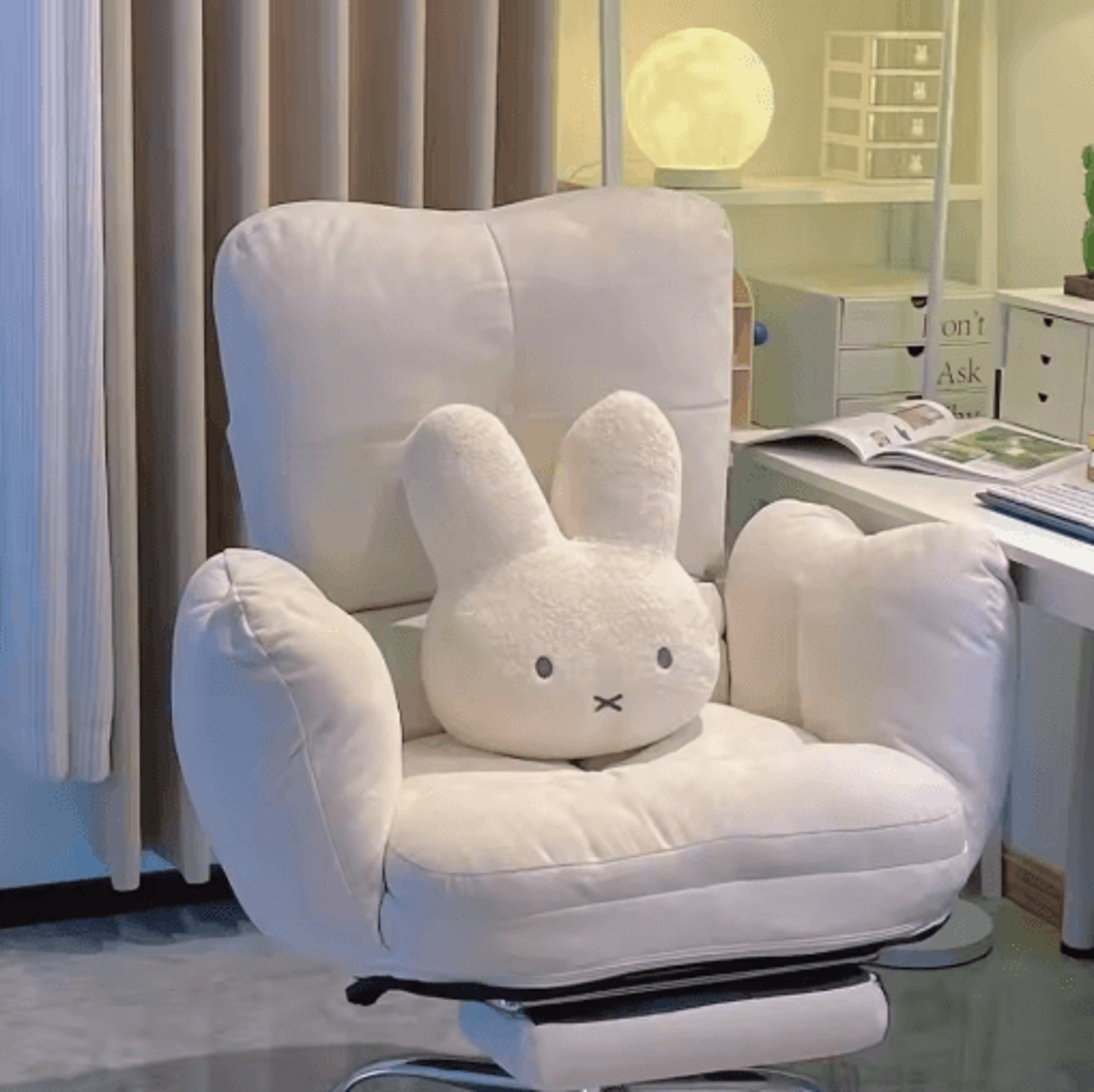Miffy Black Eyes Plush Pillow Doll Kawaii Stuffed Animal And Soft Sofa Cushion 1
