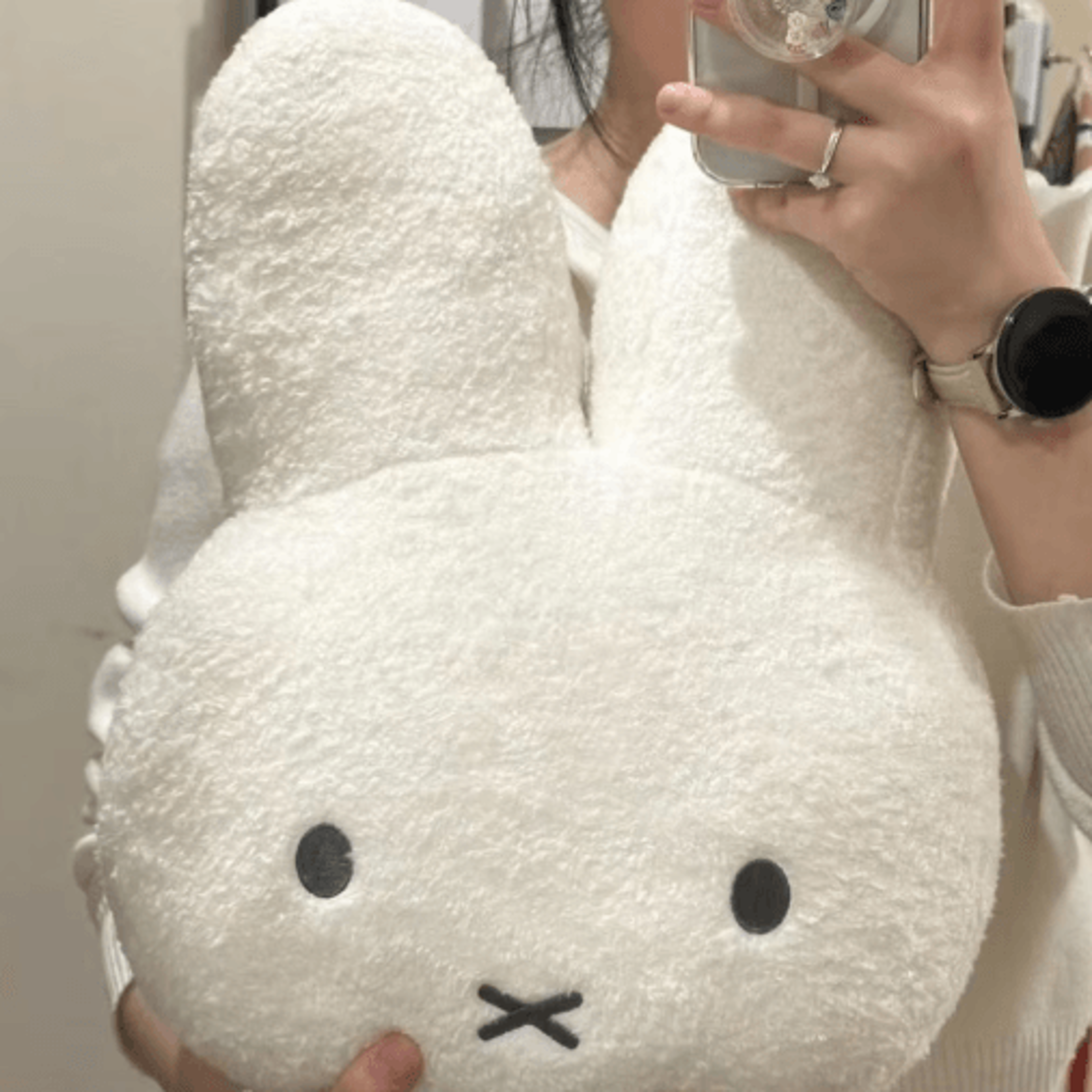 Miffy Black Eyes Plush Pillow Doll Kawaii Stuffed Animal And Soft Sofa Cushion 6
