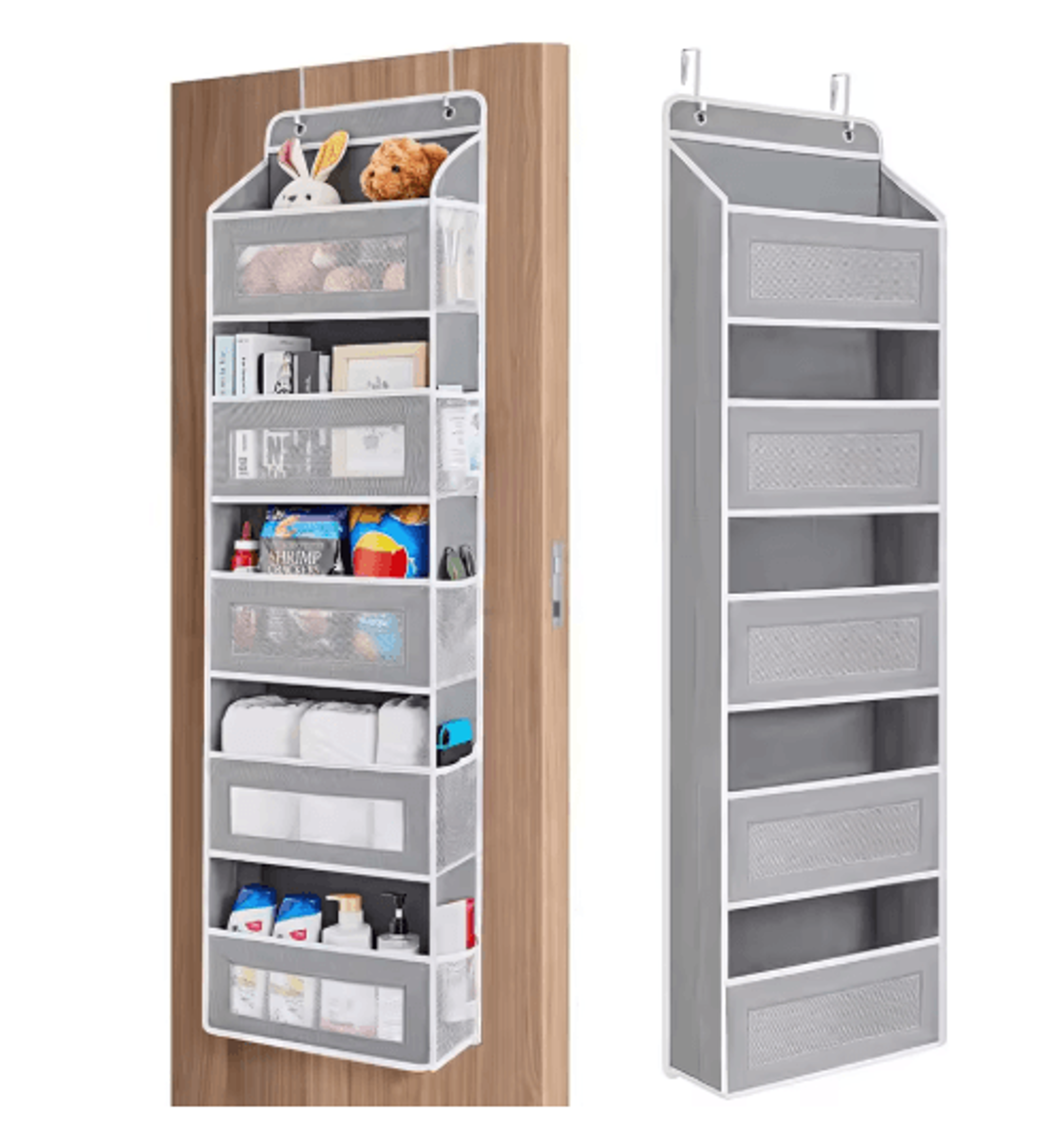 5 Shelf Over The Door Organizer Large Capacity Hanging Door Storage Organizer For Bedroom And Bathr 4