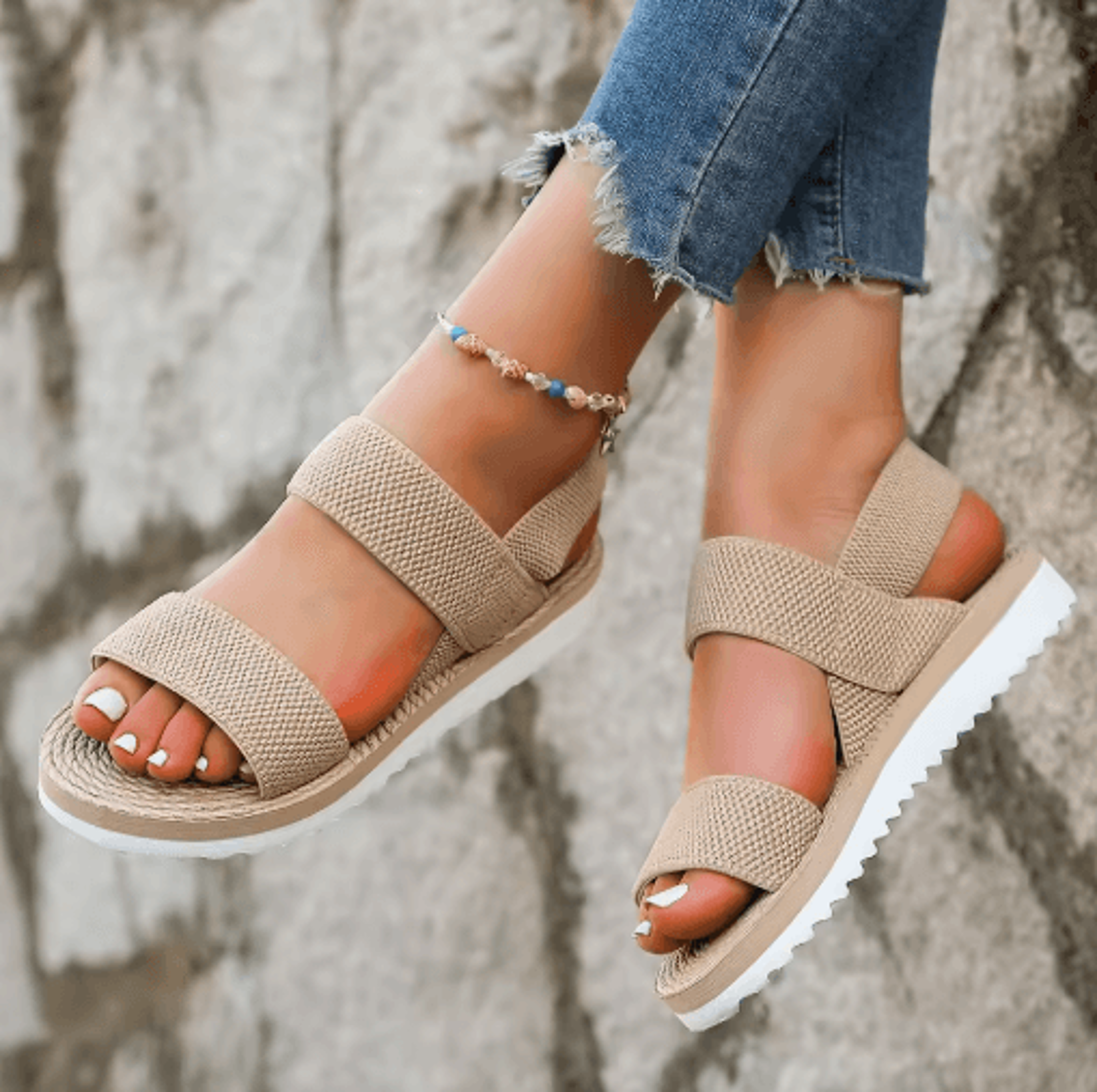 Womens Color Block Anti Slip Soft Sole Comfort Shoes 2