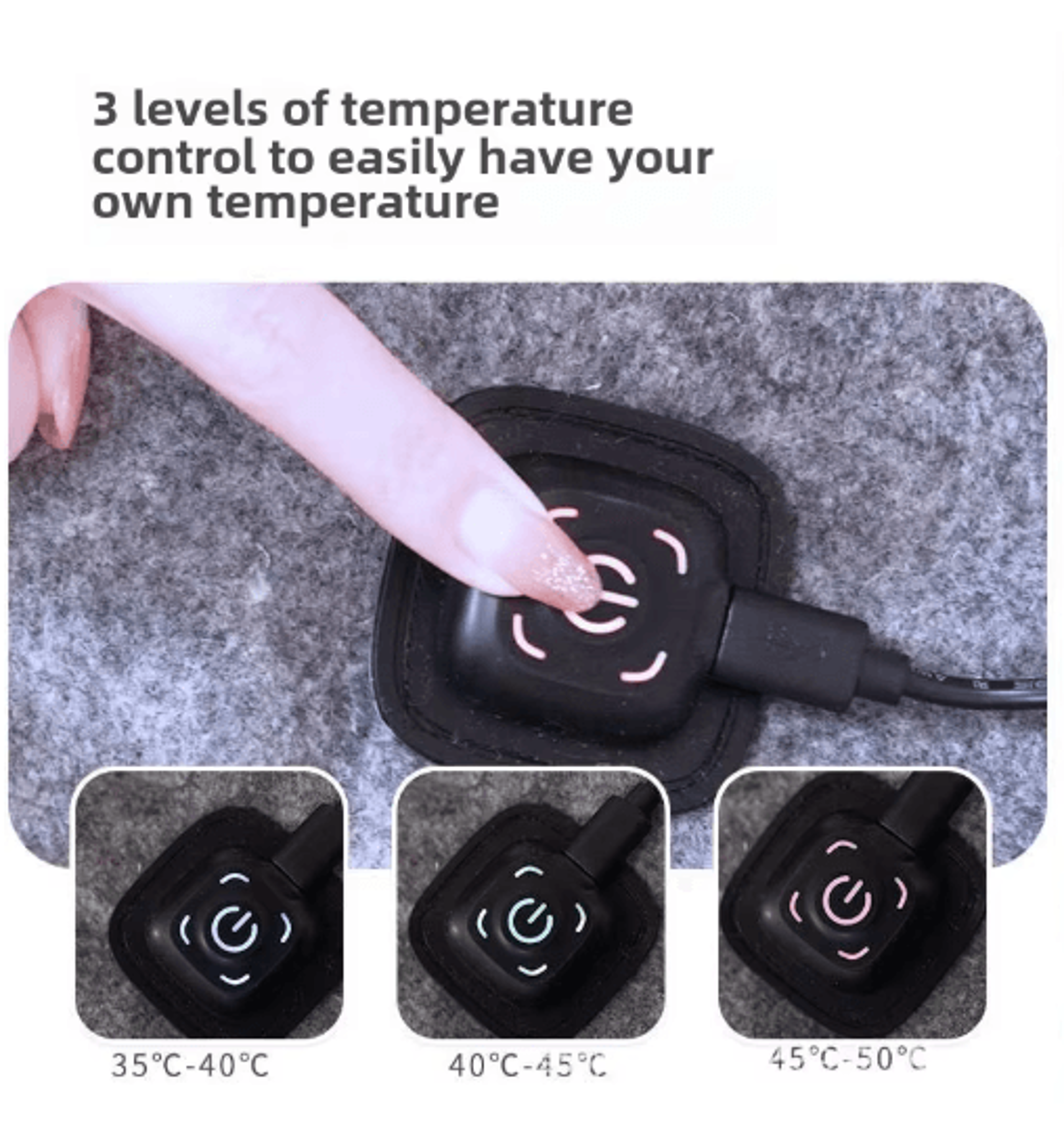 6 Area 10W USB Heated Mattress Pad Plush Electric Blanket 5