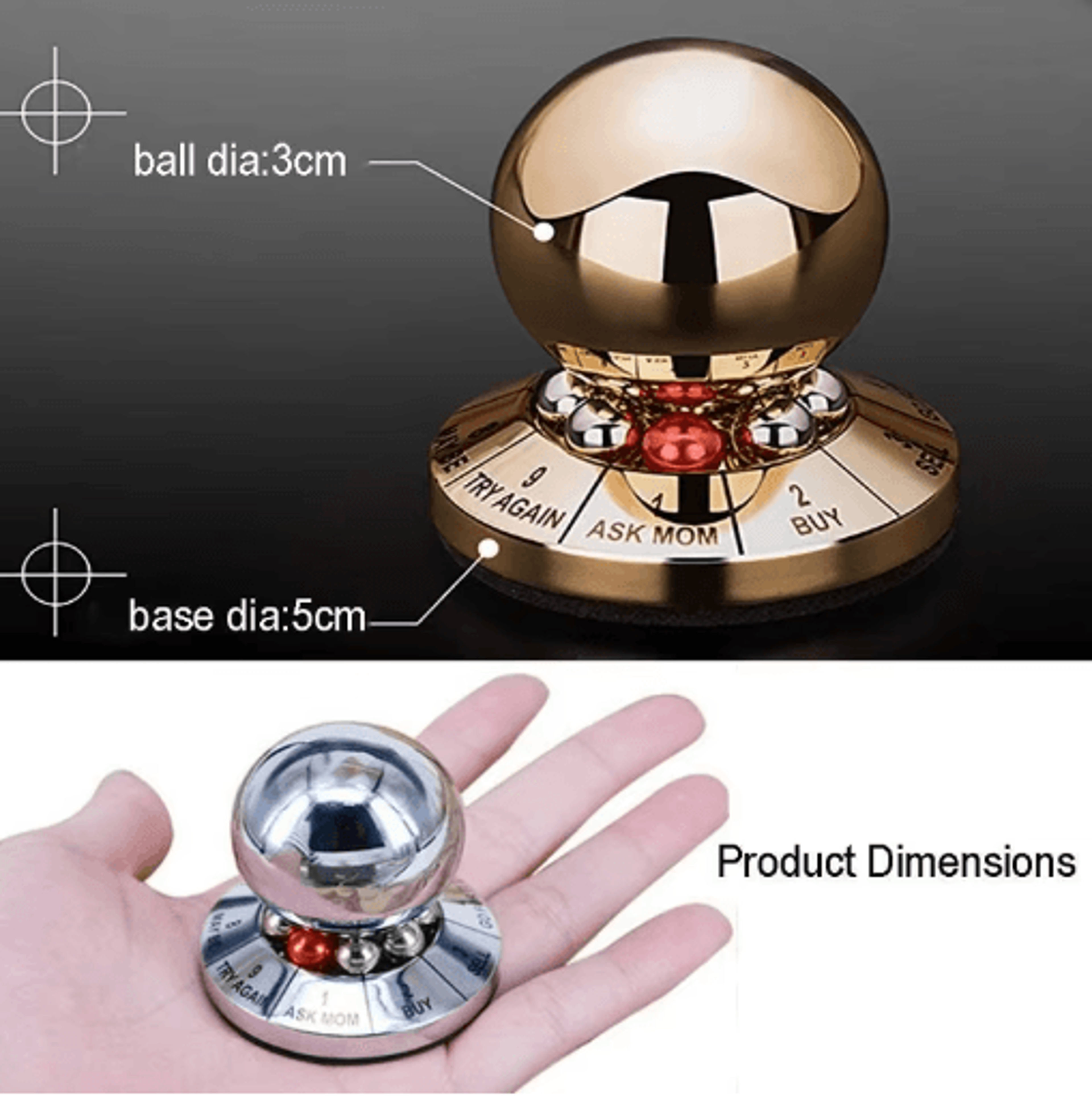 Prophecy Of Fate Decision Maker Ball Finger Rotator Stress Relief Desk Toy 4
