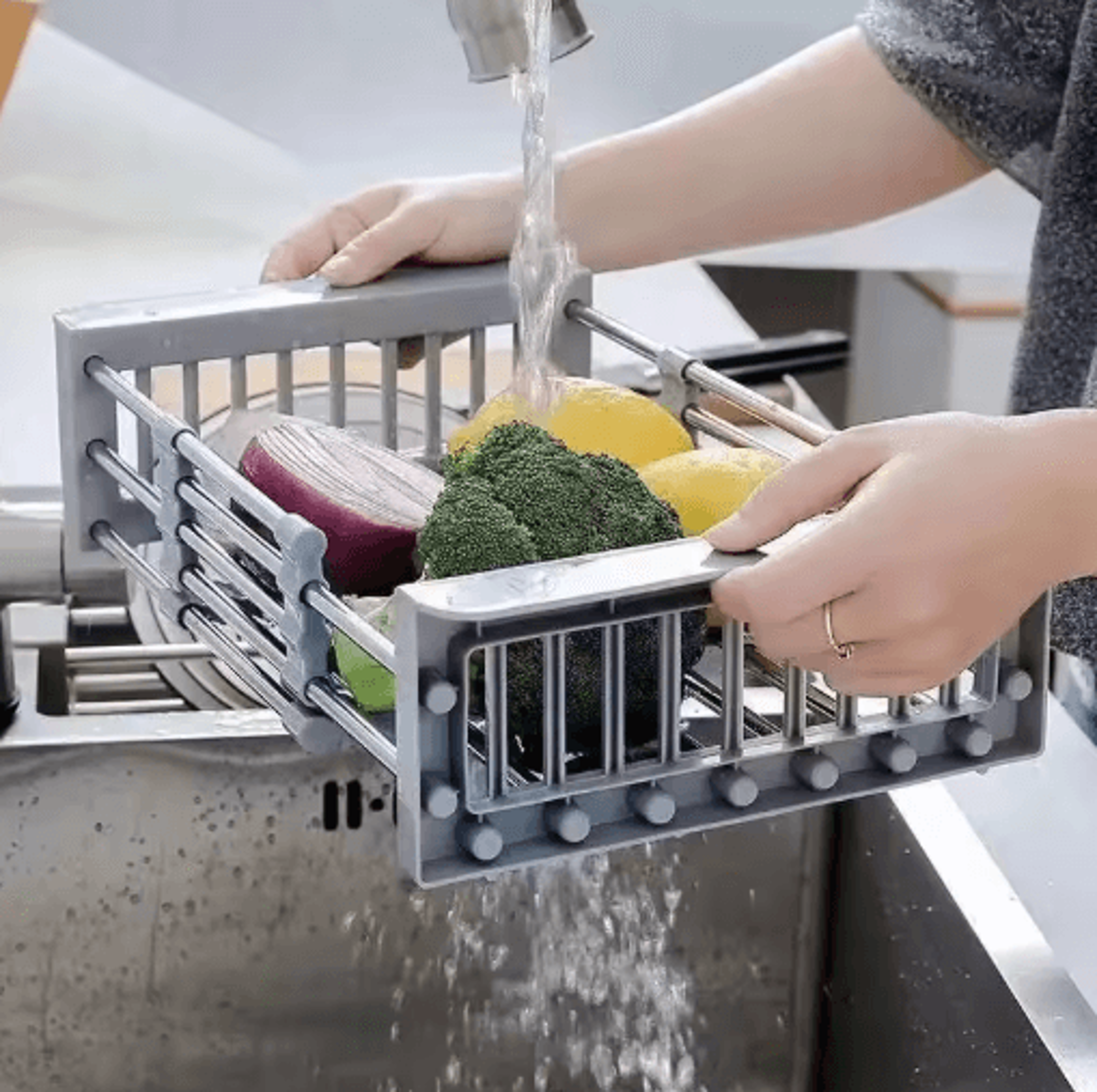 Expandable Sink Dish Drying Rack Adjustable Kitchen Drainboard Organizer Shelf 6