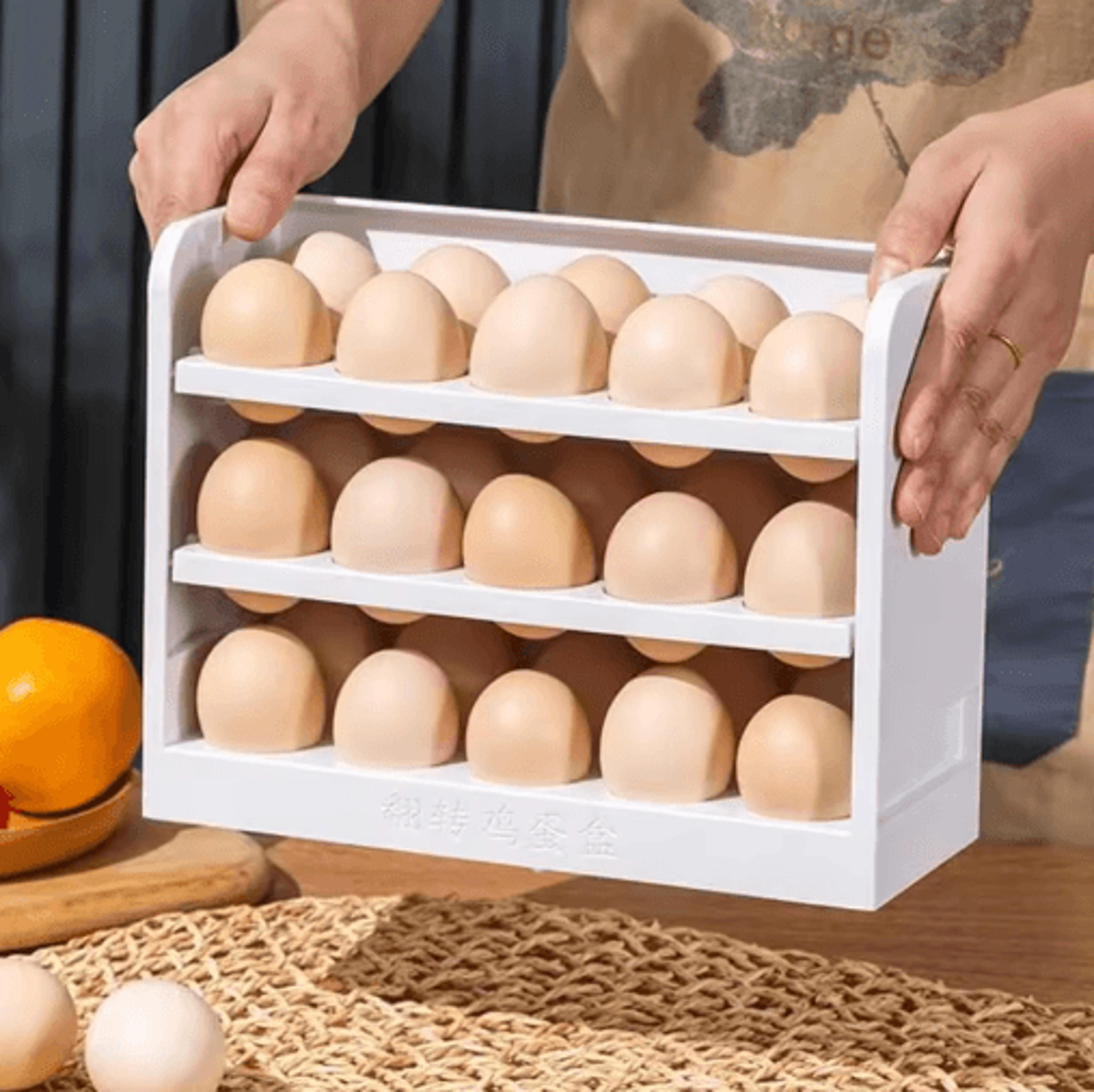 3 Layer Egg Rack  30 Egg Kitchen Countertop And Refrigerator Organizer 5