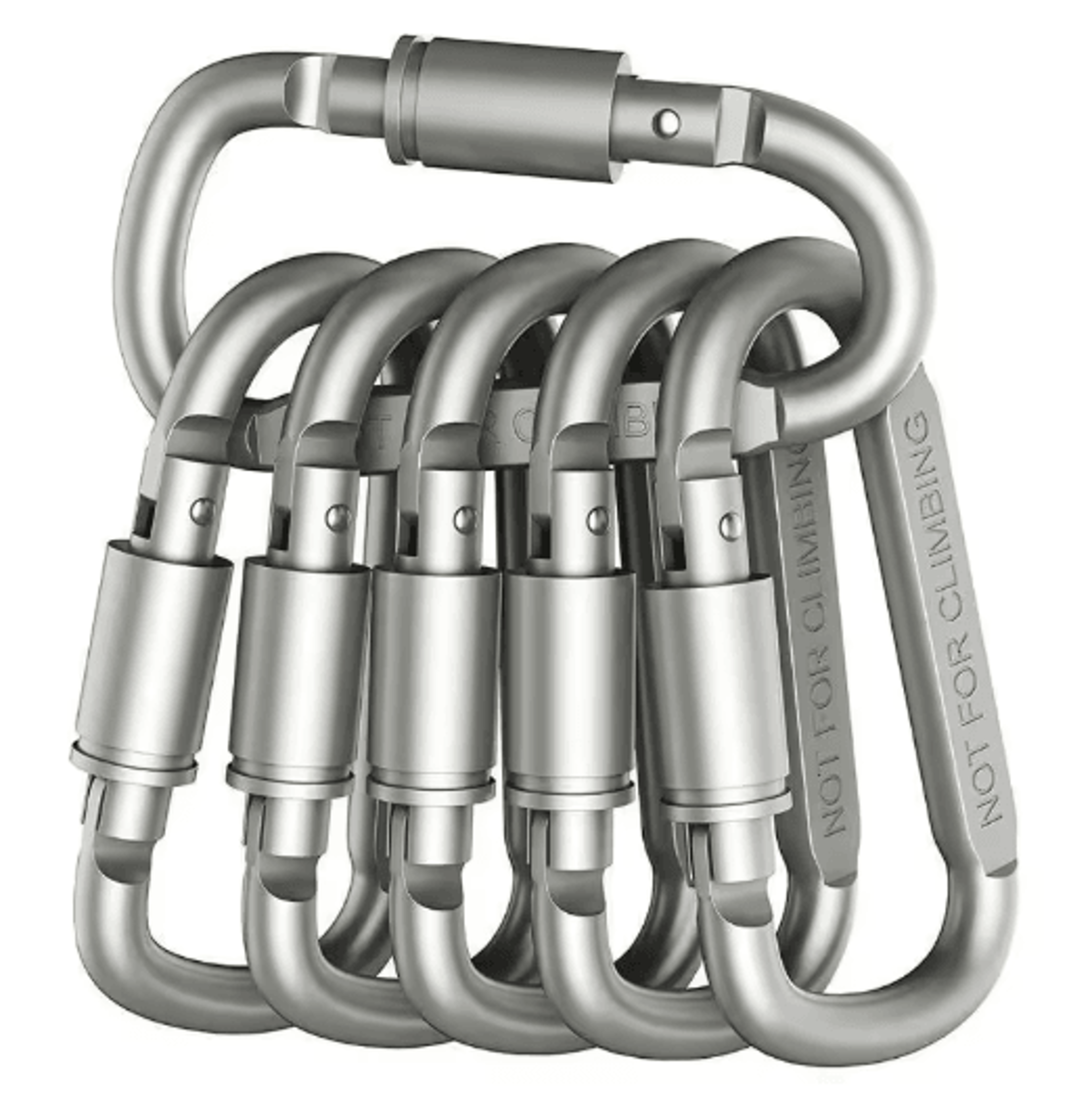 46PCS Aluminum Carabiner Keychain Clips Tactical EDC Camping Hooks 1