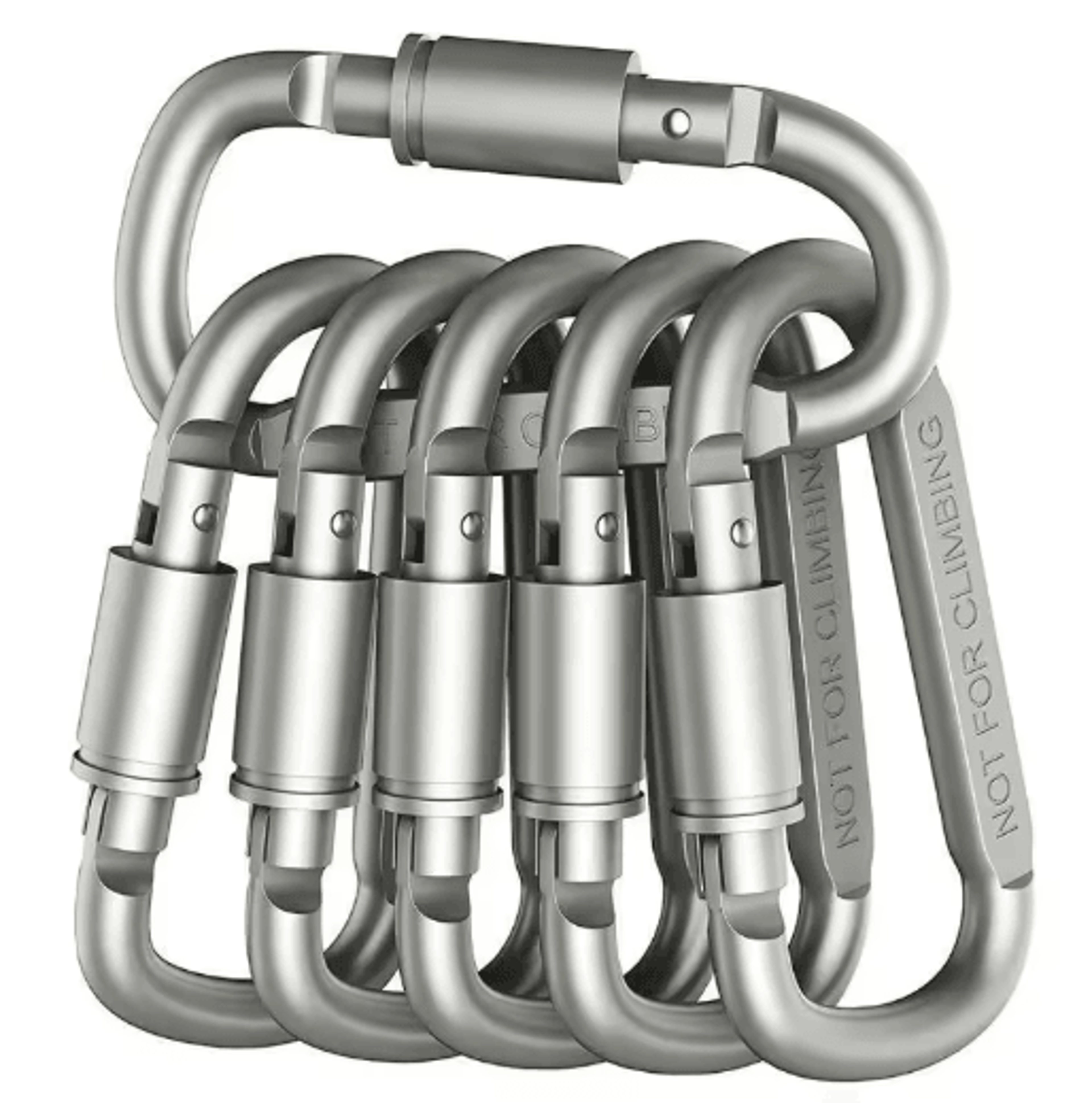 46PCS Aluminum Carabiner Keychain Clips Tactical EDC Camping Hooks 9