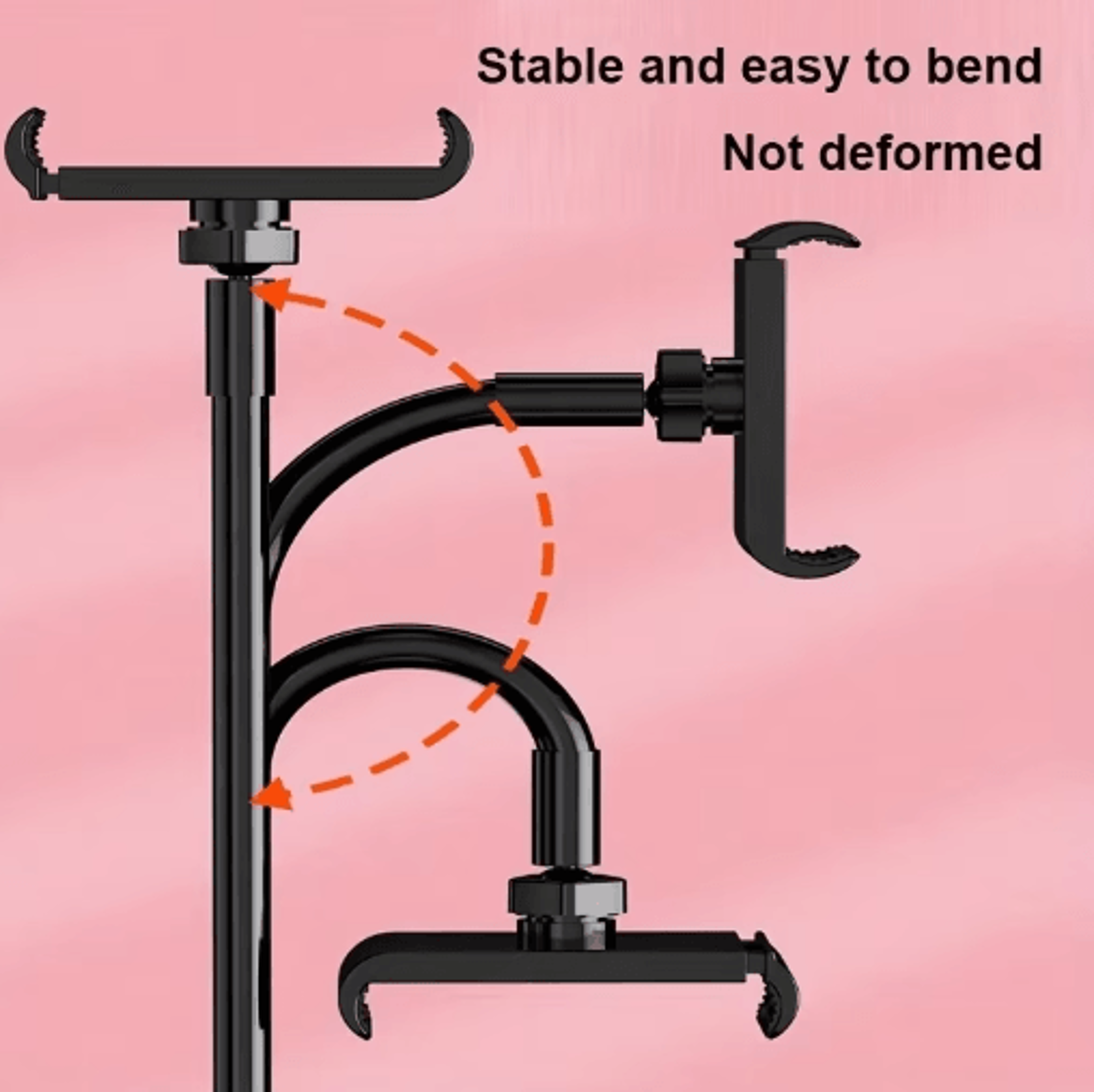 FlexView 70cm Lazy Tablet  Phone Clip Stand  Foldable Bedside Holder For IPad Samsung  Tablets 4