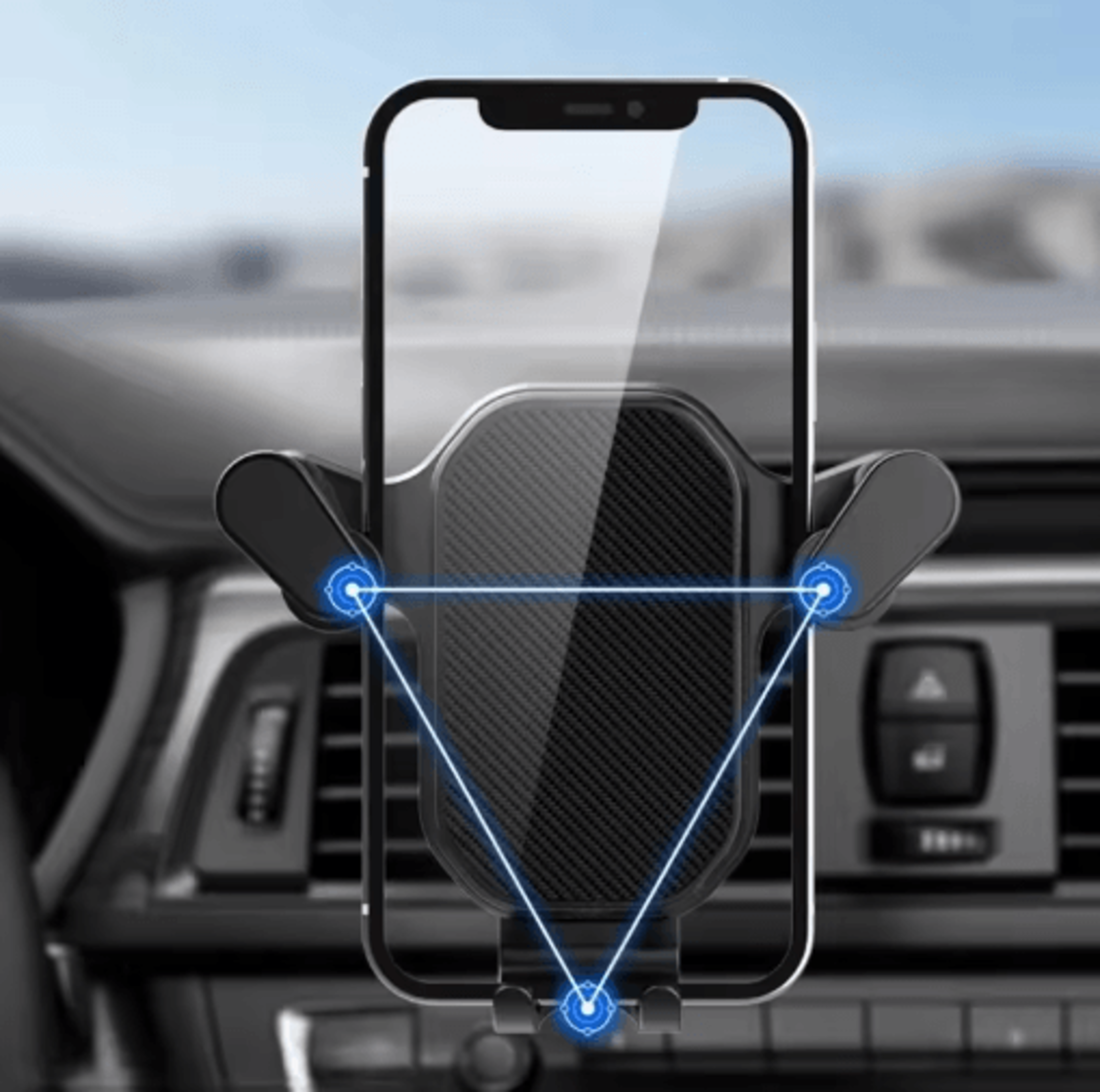 SecureGrip Universal Car Phone Holder  Air Vent  Dashboard AntiDrop Navigation Mount 7