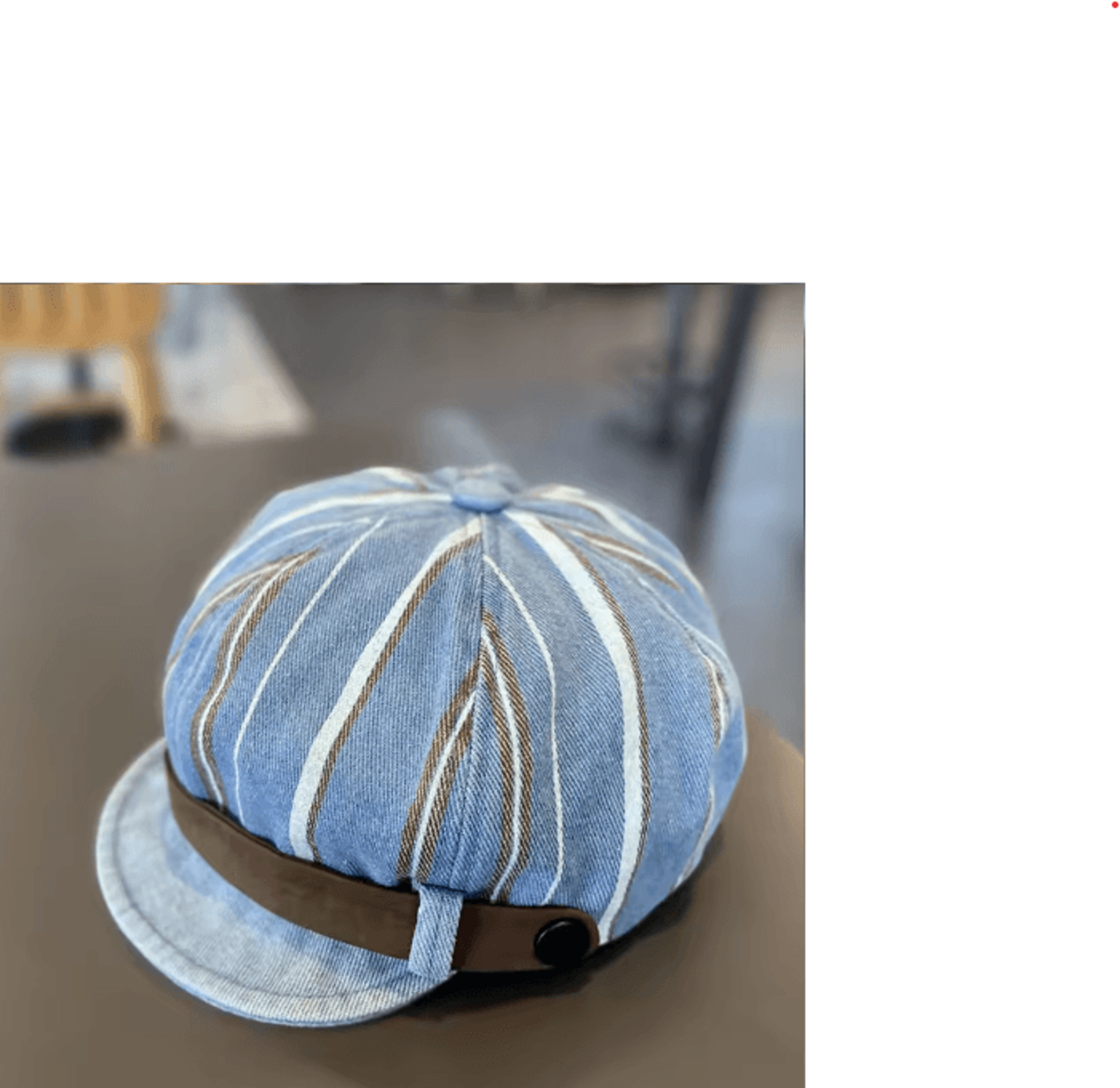 Classic Cotton Denim Baby Beret Hat  Adjustable Infant Beret Cap For Toddlers 1