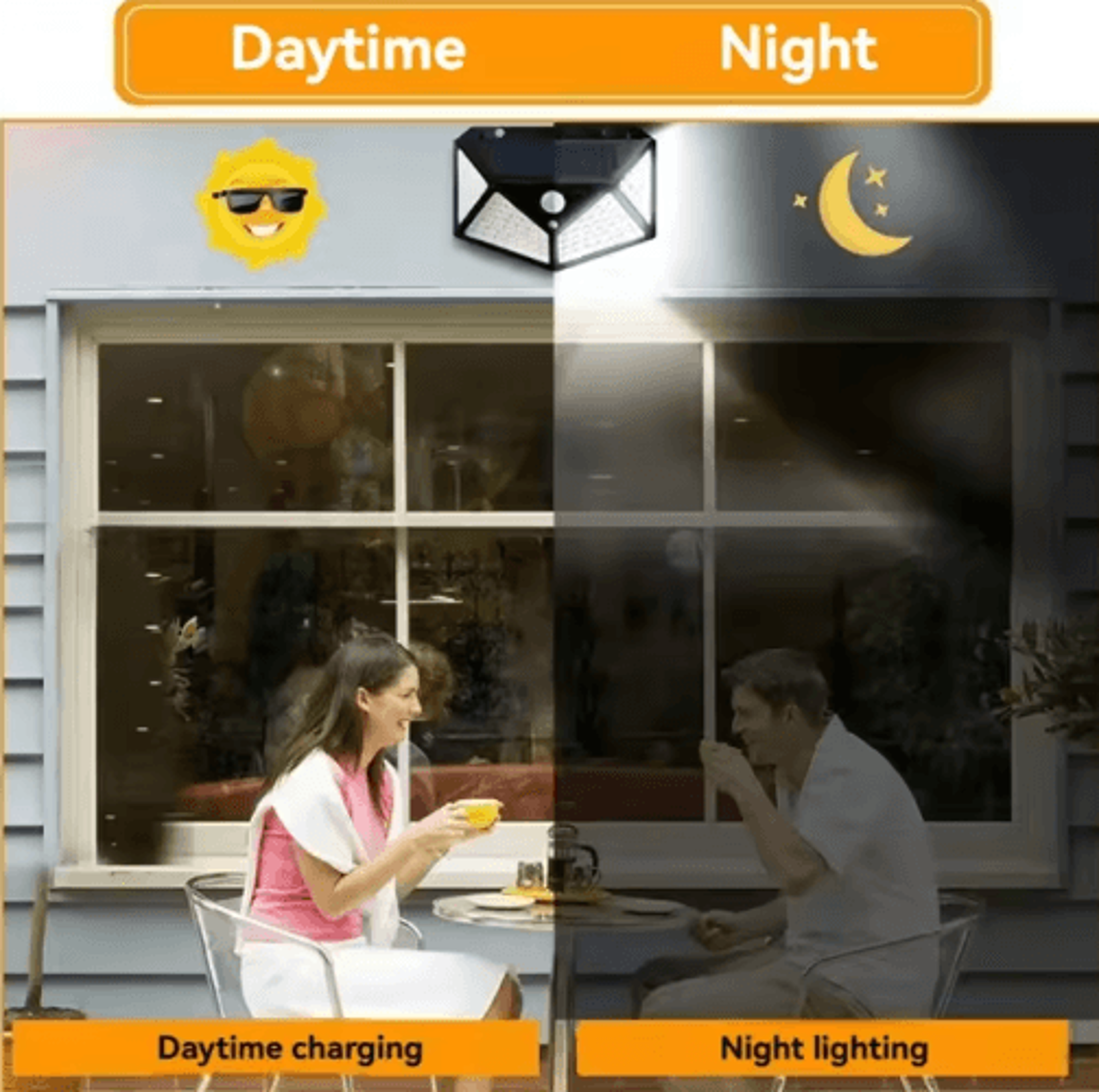 IP65 Waterproof Solar Motion Sensor Light  Auto OnOff Outdoor Garden Security Light 3
