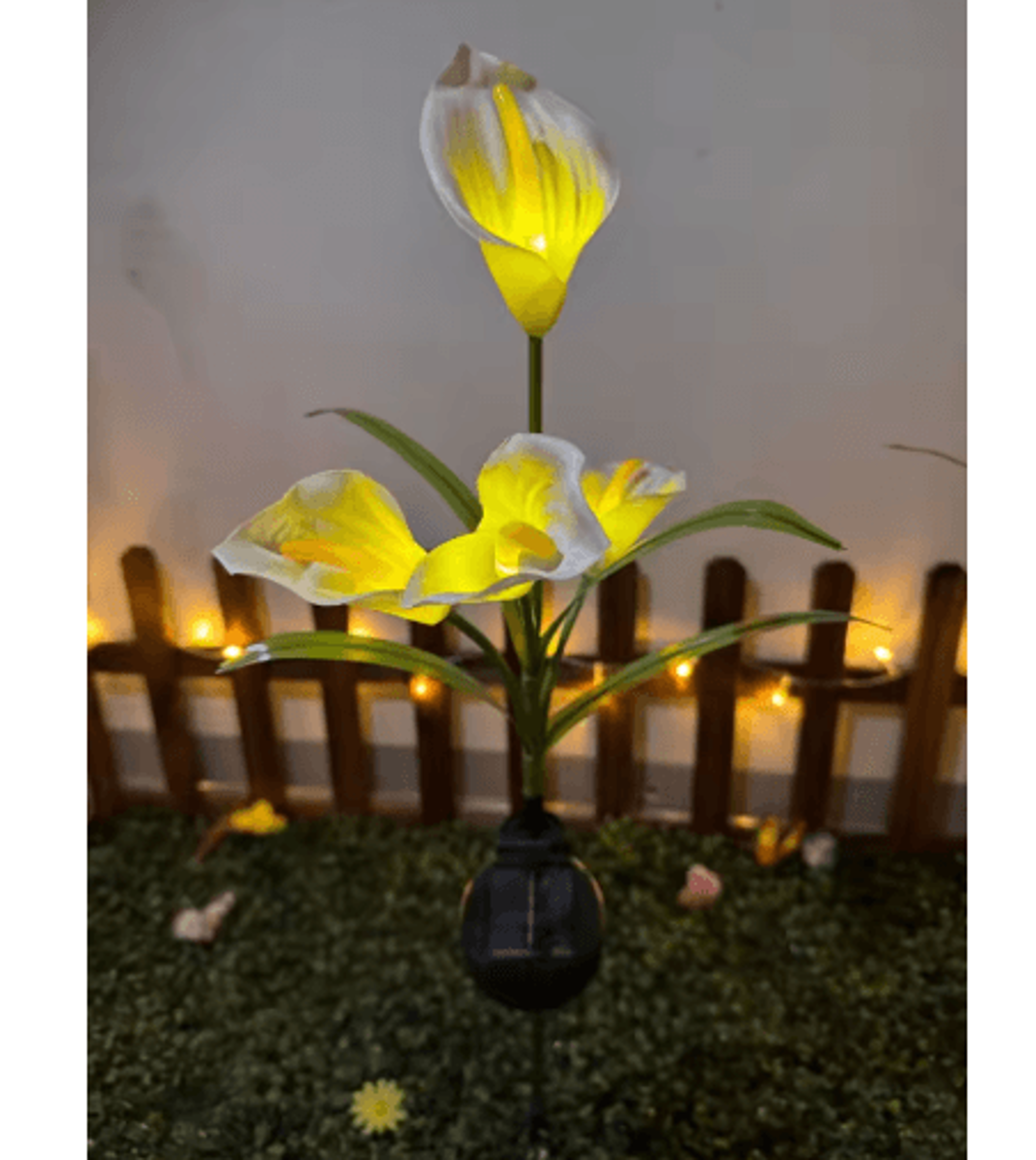 Solar Calla Lily Flower Garden Lights  Waterproof LED Outdoor Stake Decor 4