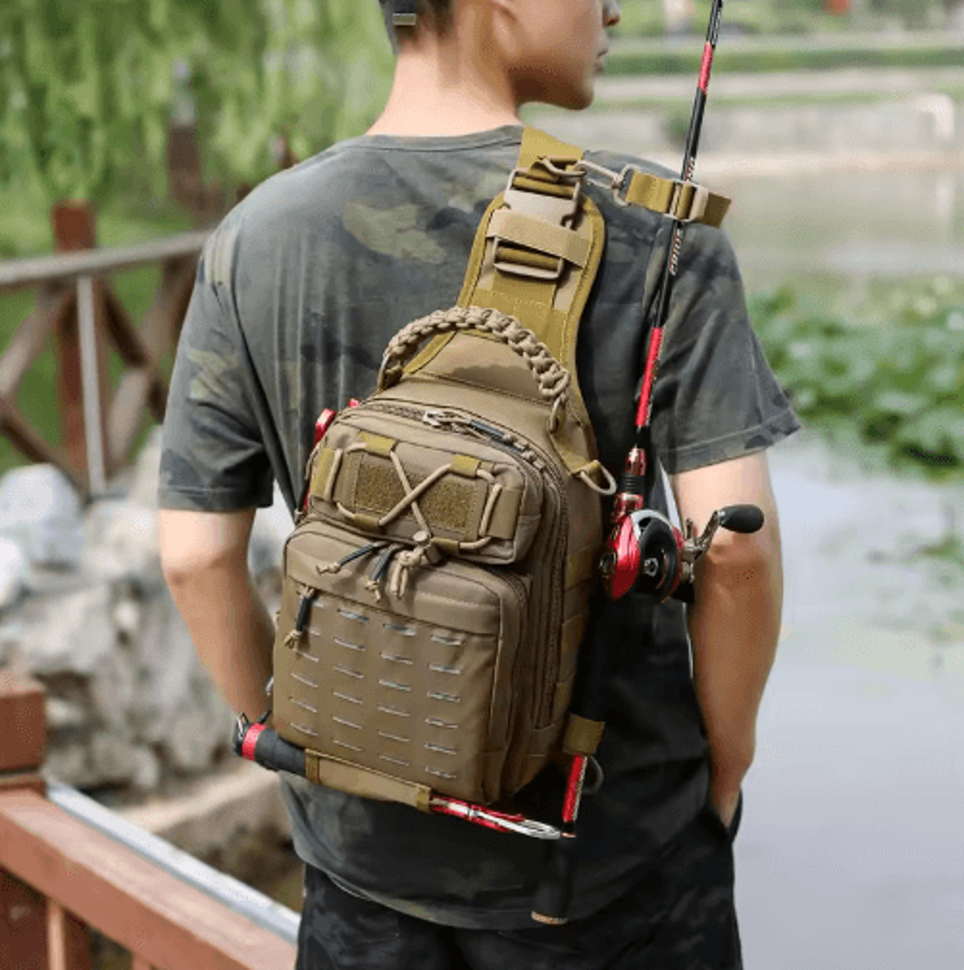 Oxford Tactical Chest Backpack Camouflage Outdoor Training Shoulder Bag 0