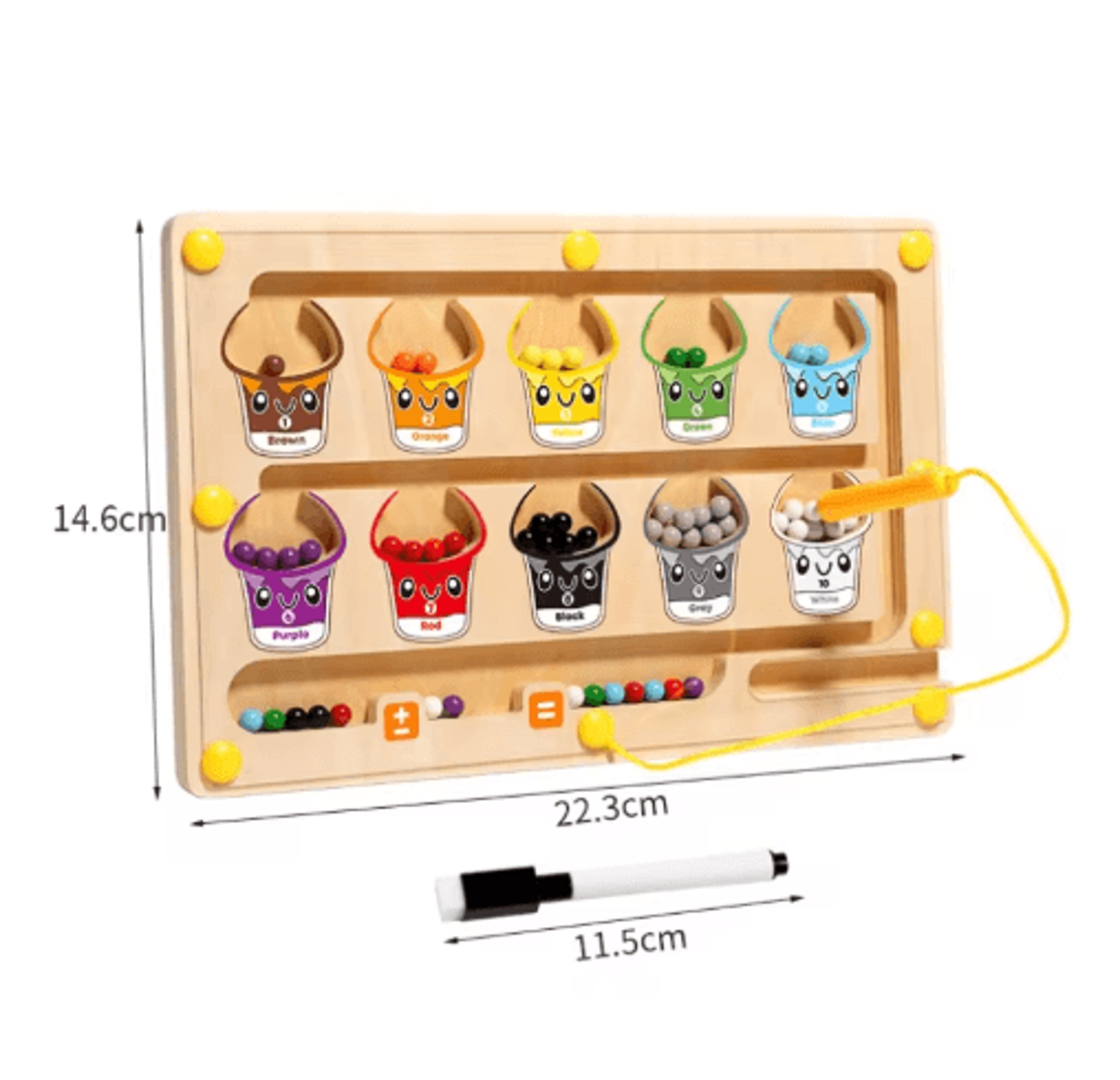 2in1 Magnetic Color Sorting Maze  Drawing Board Montessori Learning Toy 1