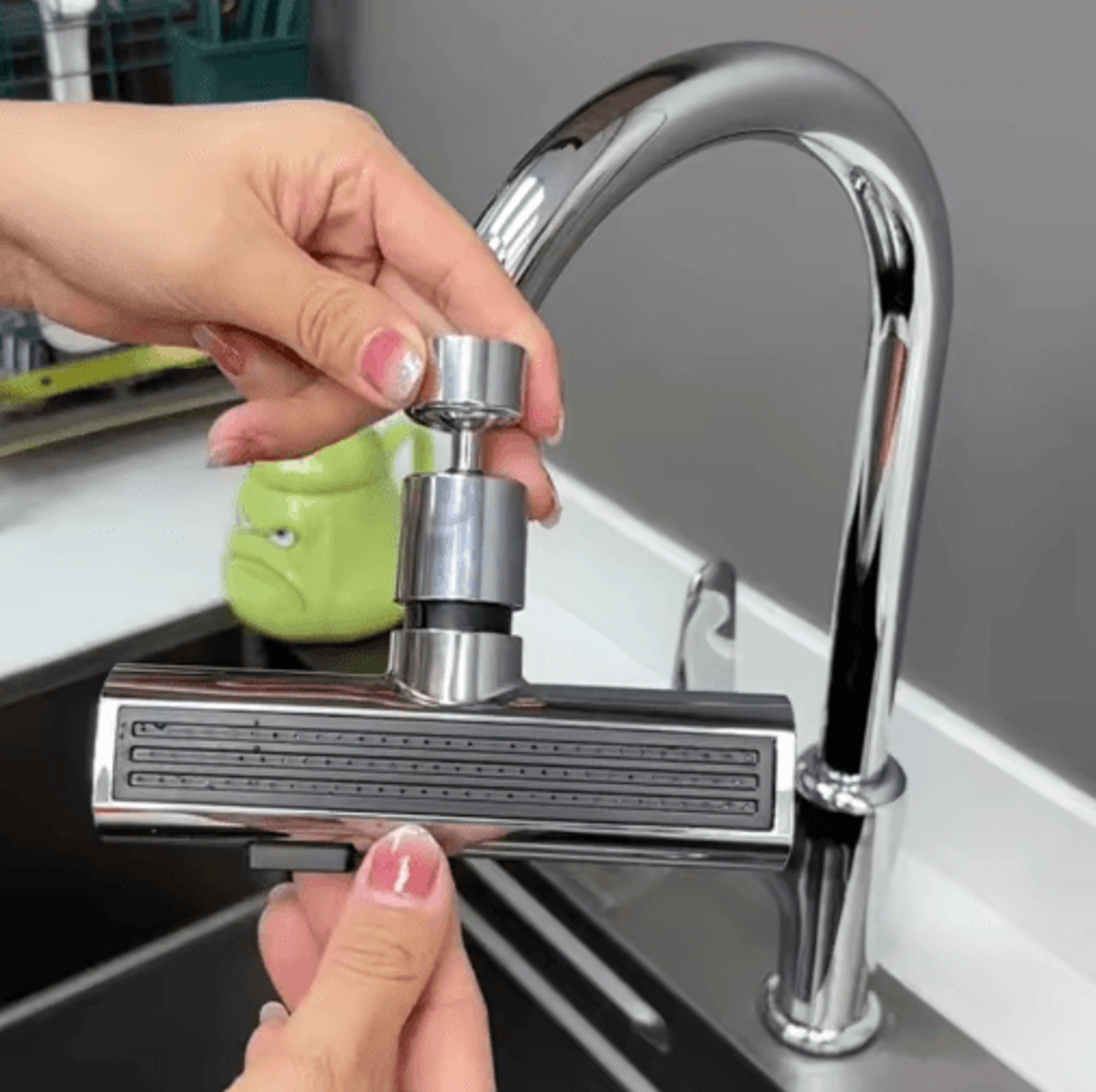 3Mode Waterfall Swivel Faucet Extension Nozzle For Kitchen Sink 4