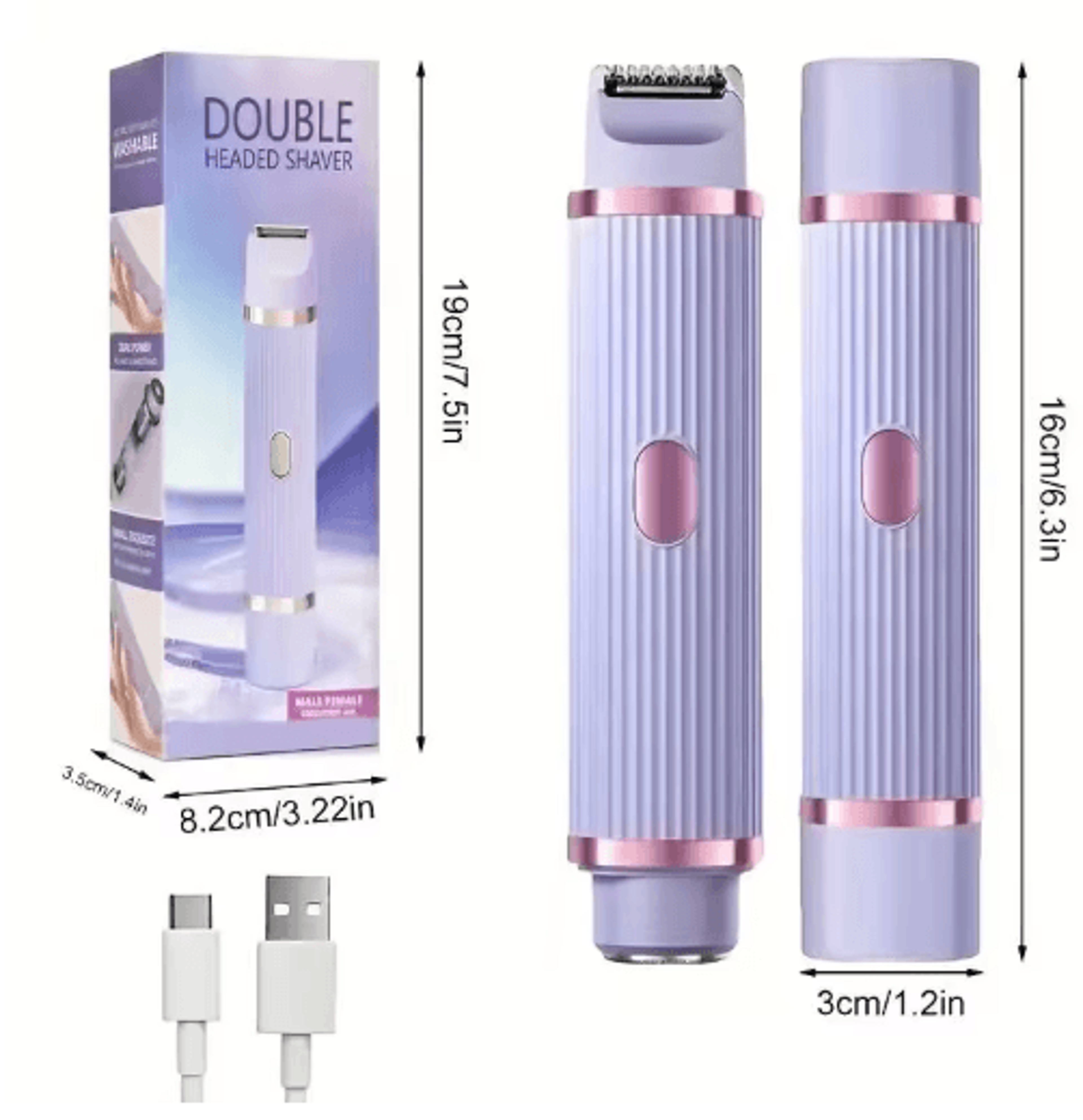 2in1 Womens Electric Shaver  Facial Hair Remover For Smooth Skin 6