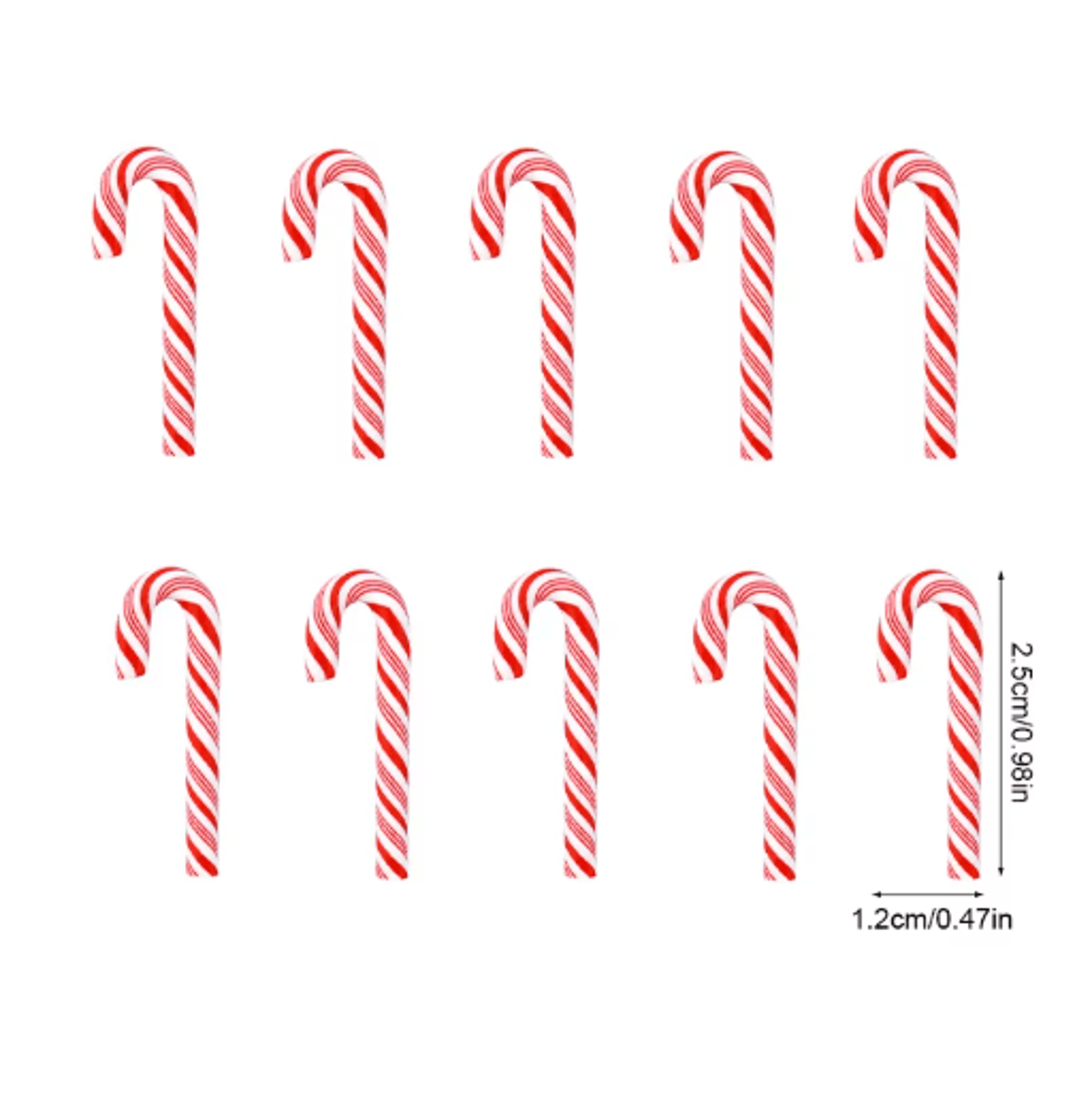 Mini Resin Candy Cane Ornaments For Christmas Tree  DIY Crafts 8