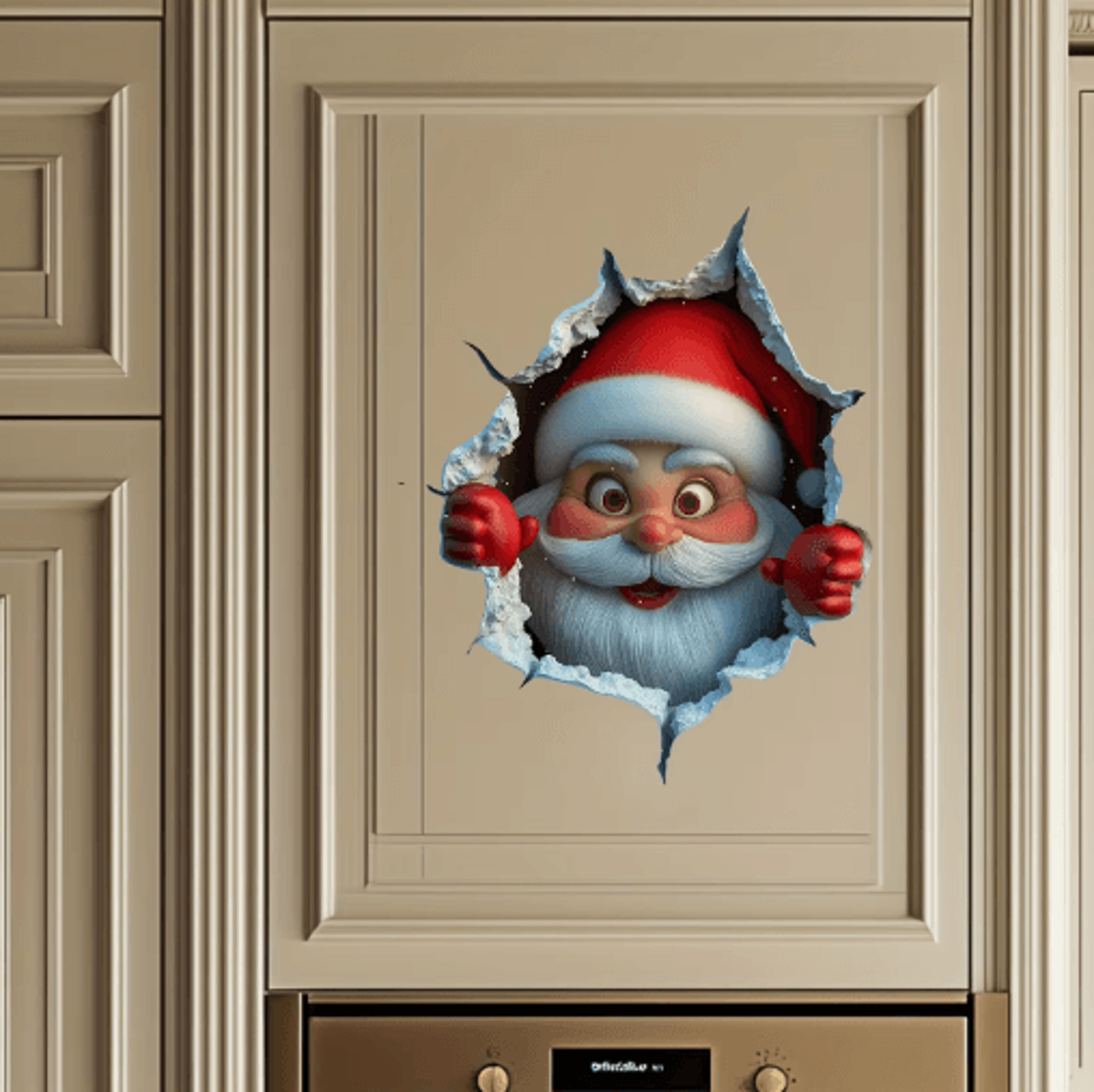 Festive Santa Claus Christmas Wall Sticker For Home Decor 3