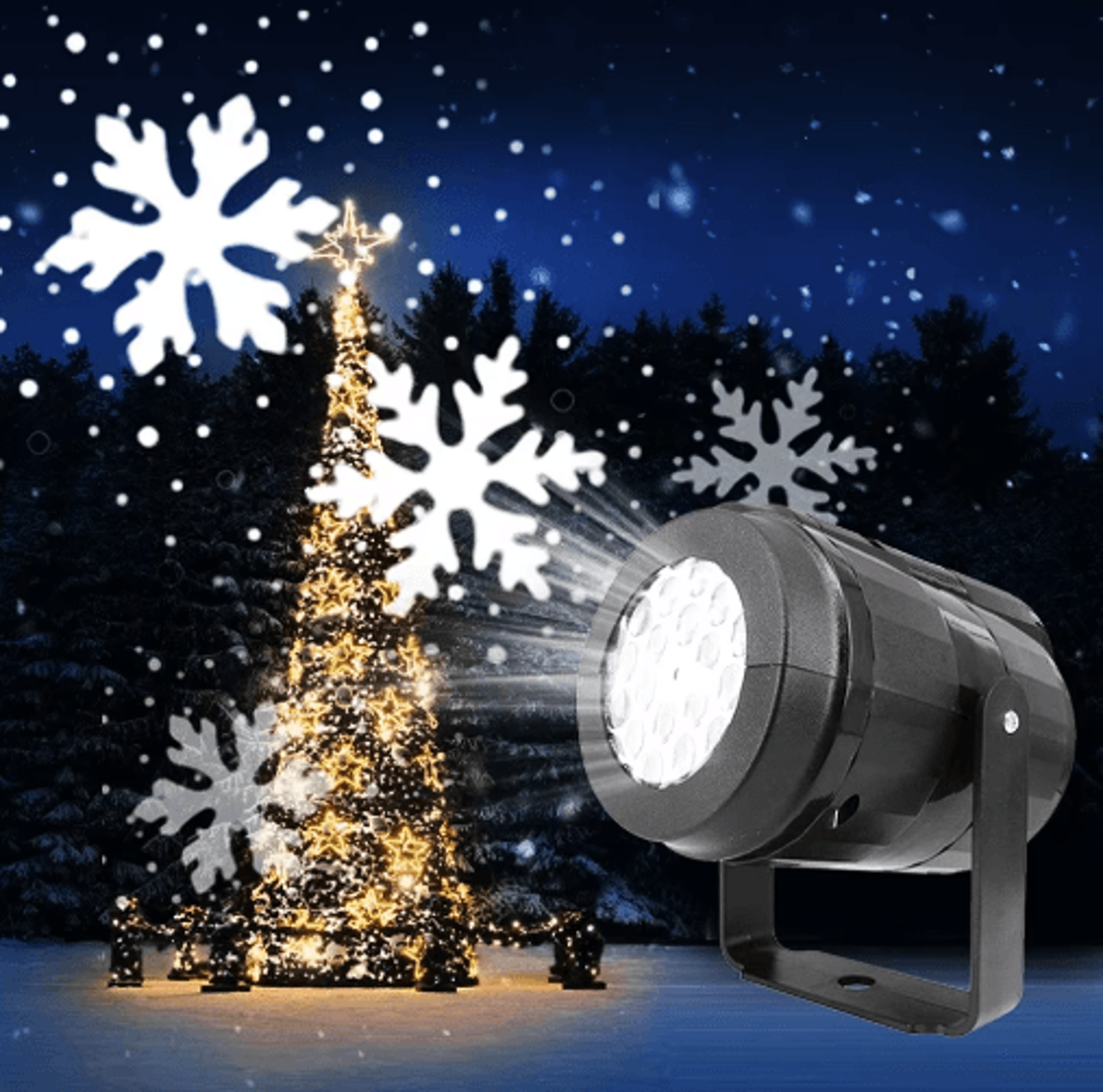 LED Snowflake Projector Light  USB Christmas Holiday Projection Lamp 7
