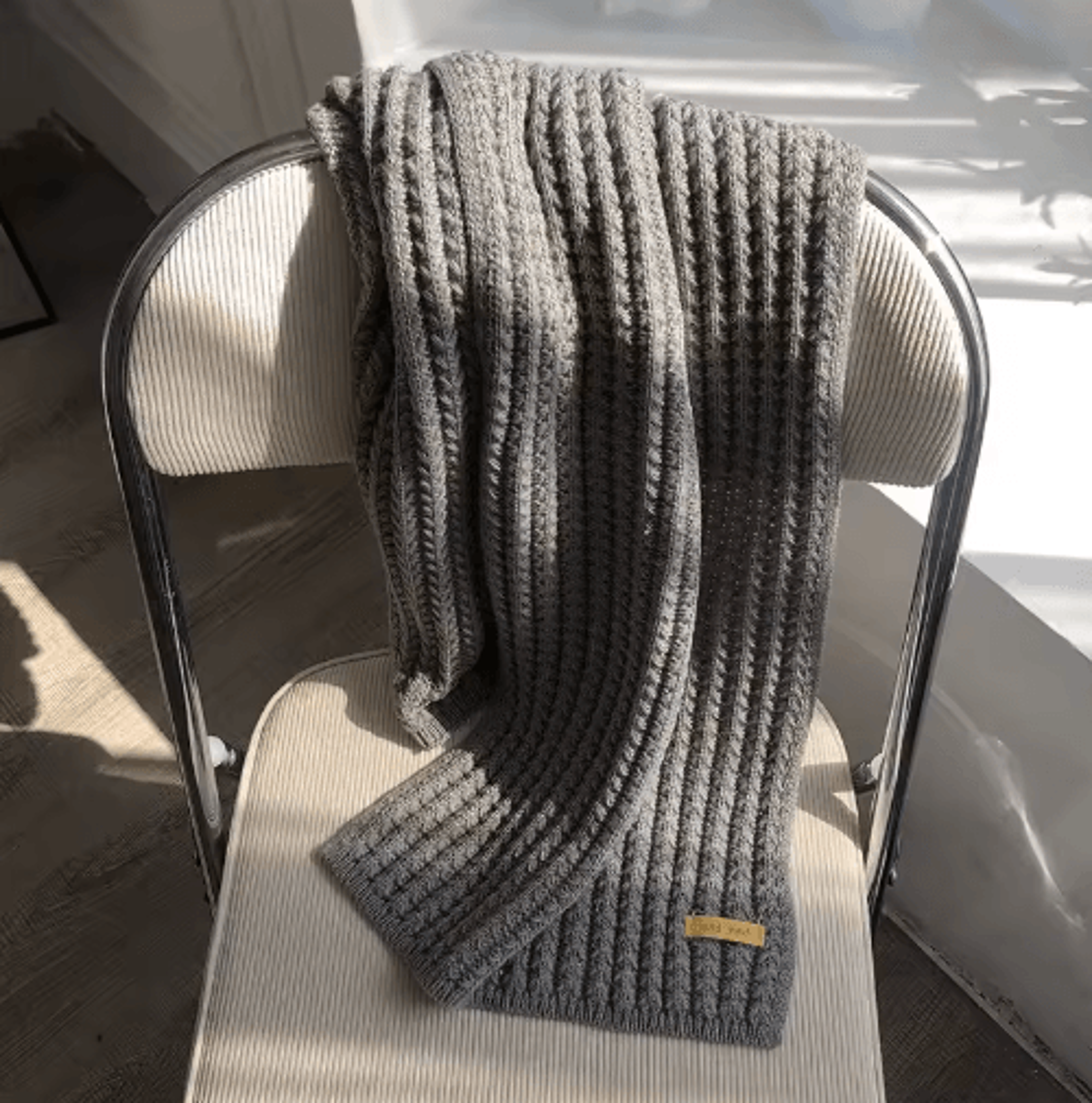 CozyCable Cashmere Knit Scarf  Chunky Winter Wrap Scarf For Women  Men 7