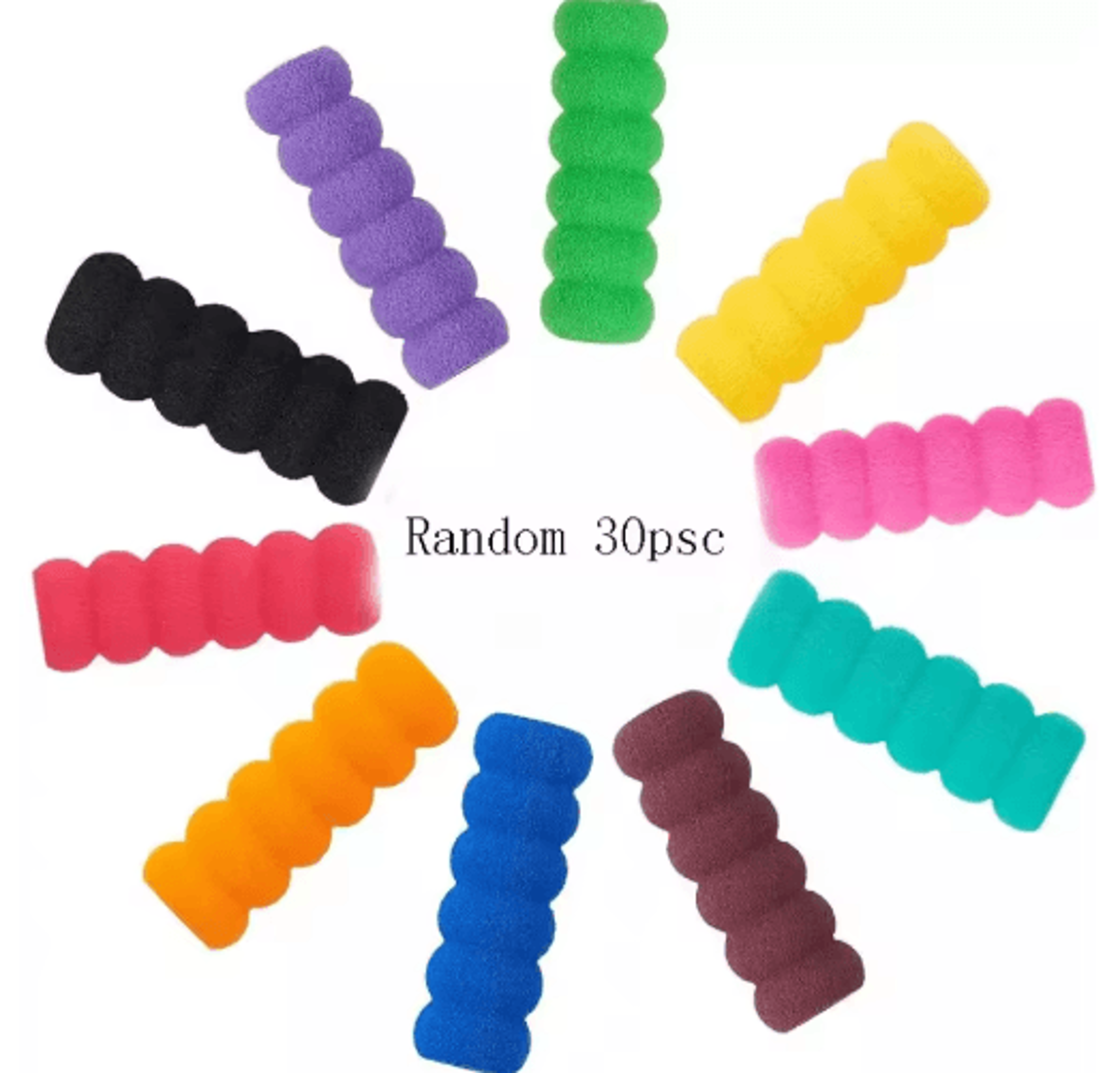 30PCS Soft Sponge Pencil Grips For Kids  AntiSlip Handwriting  Finger Support Set 1