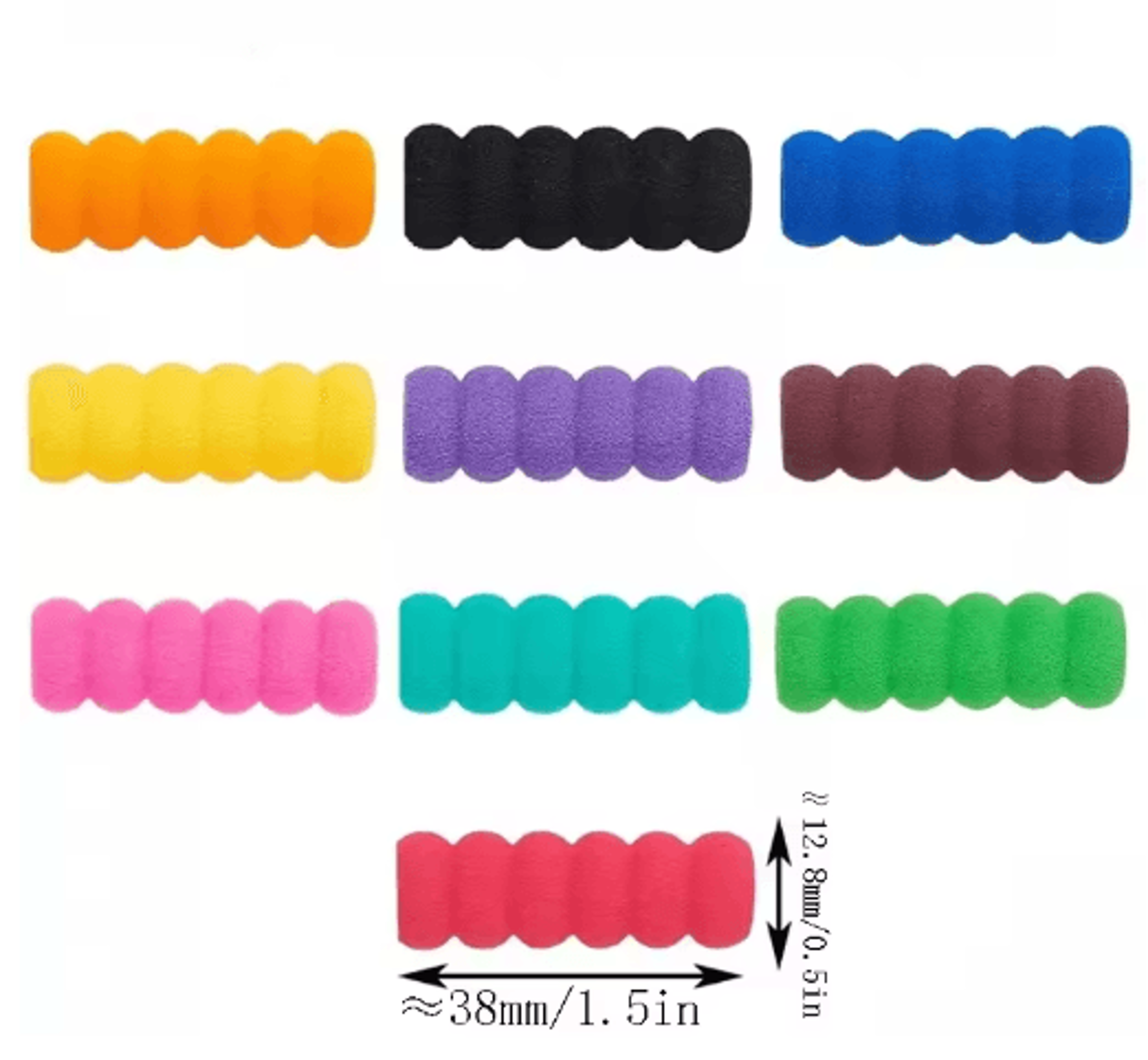 30PCS Soft Sponge Pencil Grips For Kids  AntiSlip Handwriting  Finger Support Set 5