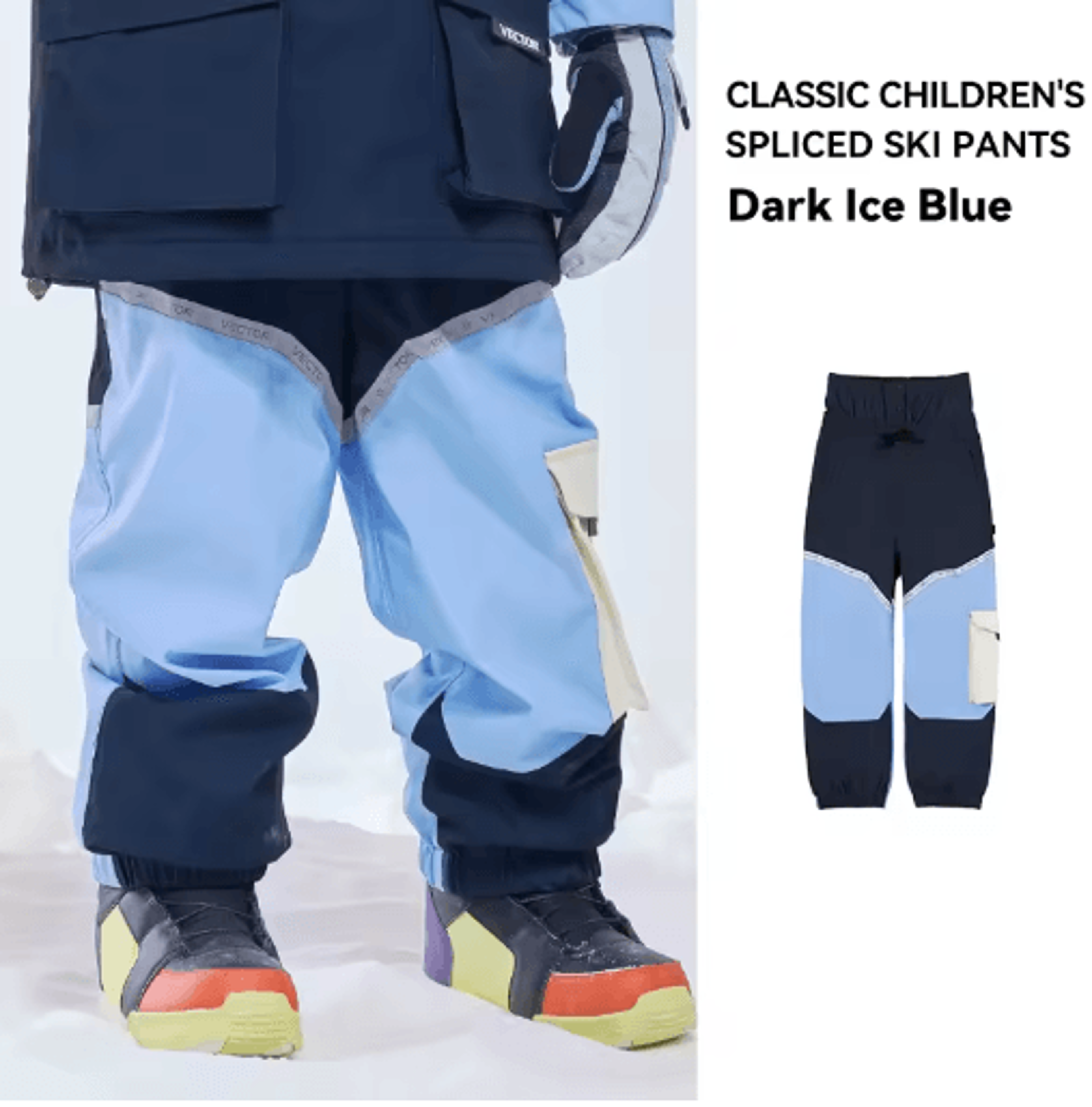 VECTOR Kids Ski Pants Waterproof Windproof Snowboard Trousers For Children 1