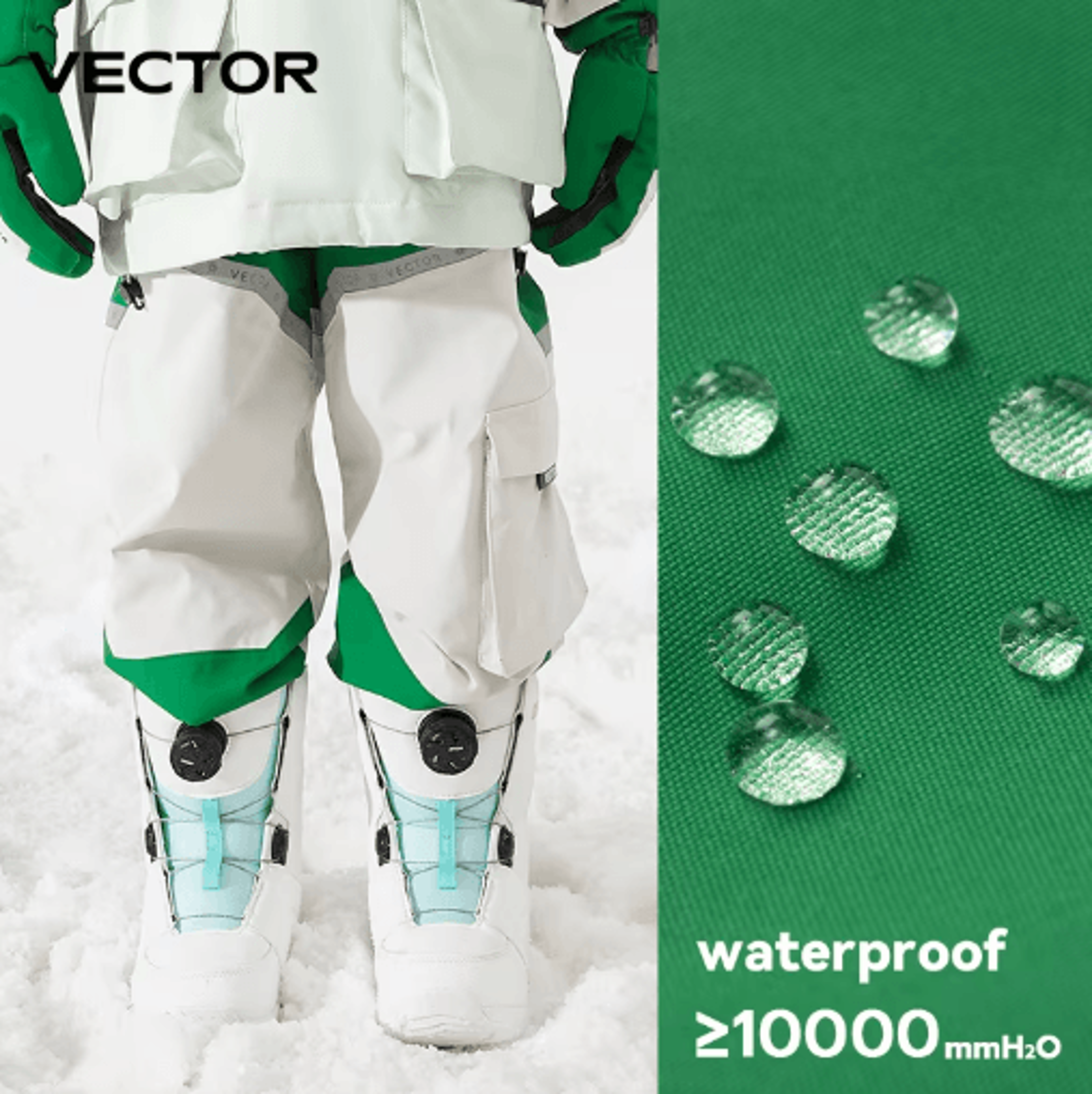 VECTOR Kids Ski Pants Waterproof Windproof Snowboard Trousers For Children 8