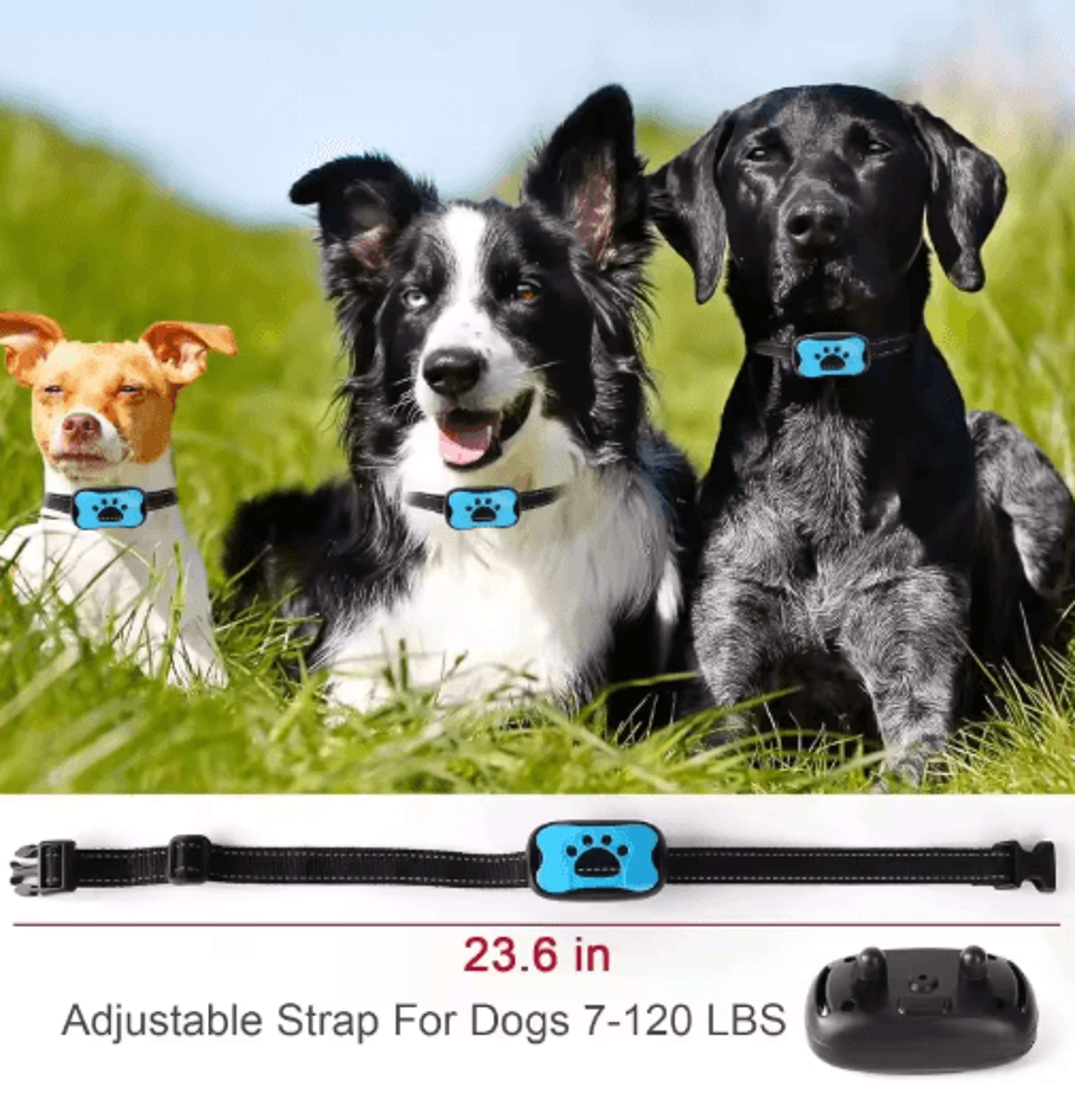 SmartCalm Anti Barking Collar  Ultrasonic Rechargeable Dog Training Device 9