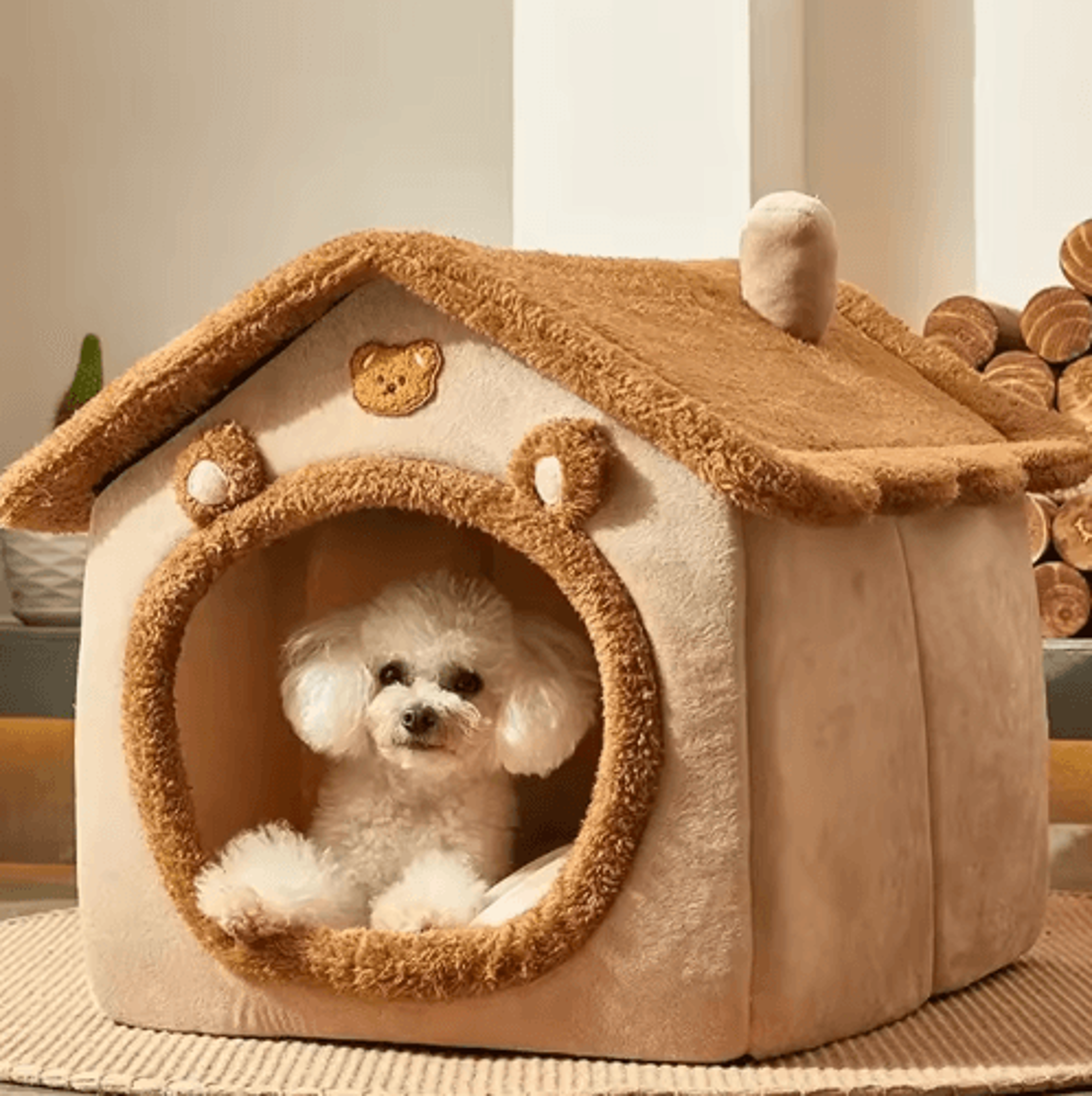 CozyFold Foldable Pet House  Warm Indoor Dog  Cat Winter Bed 0