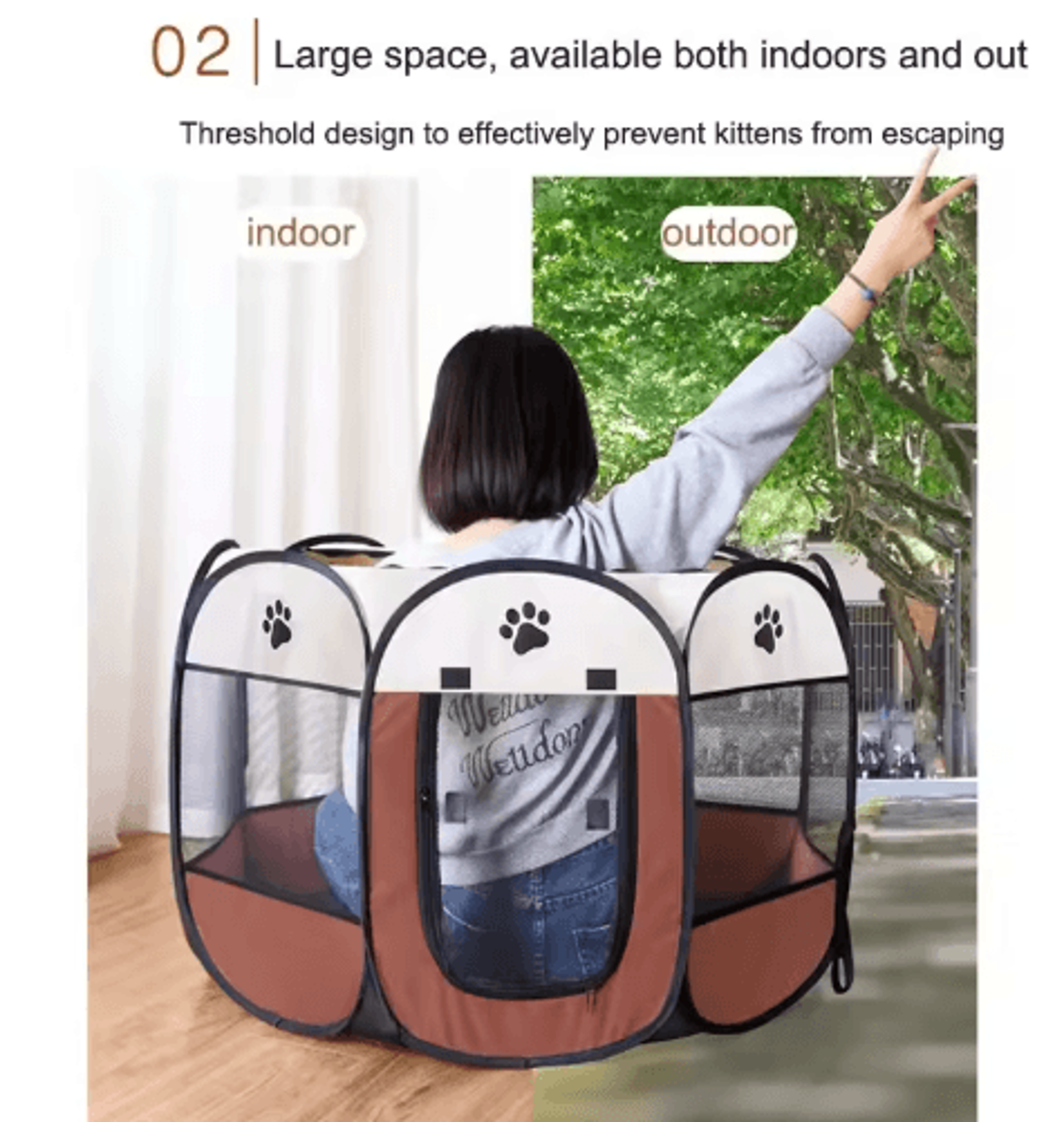 Portable Foldable Cat Tent  Outdoor Travel Pet House  Playpen 7