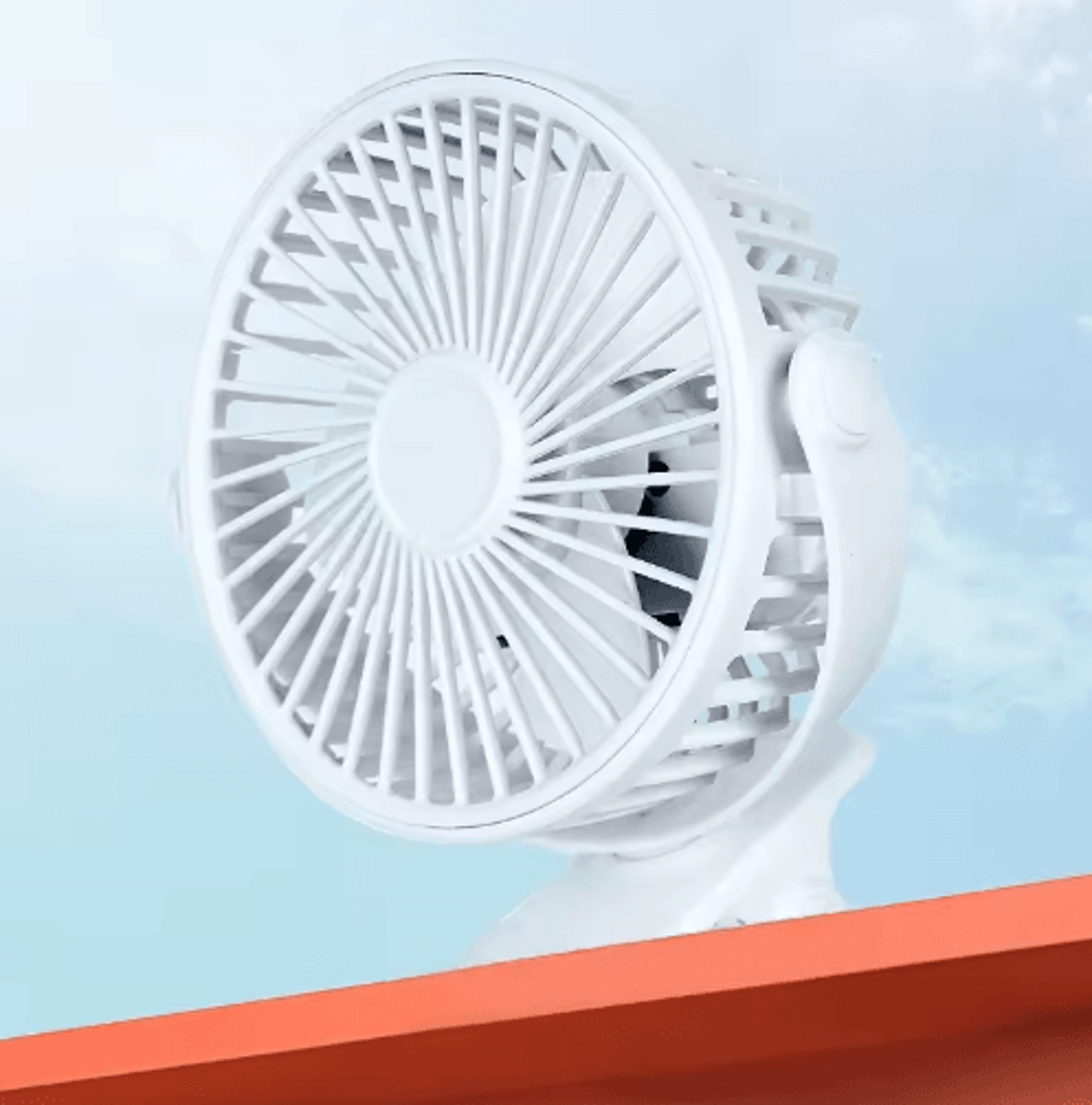 VE ClipOn Table Fan  USB Rechargeable Portable Mini Fan With Night Light 4