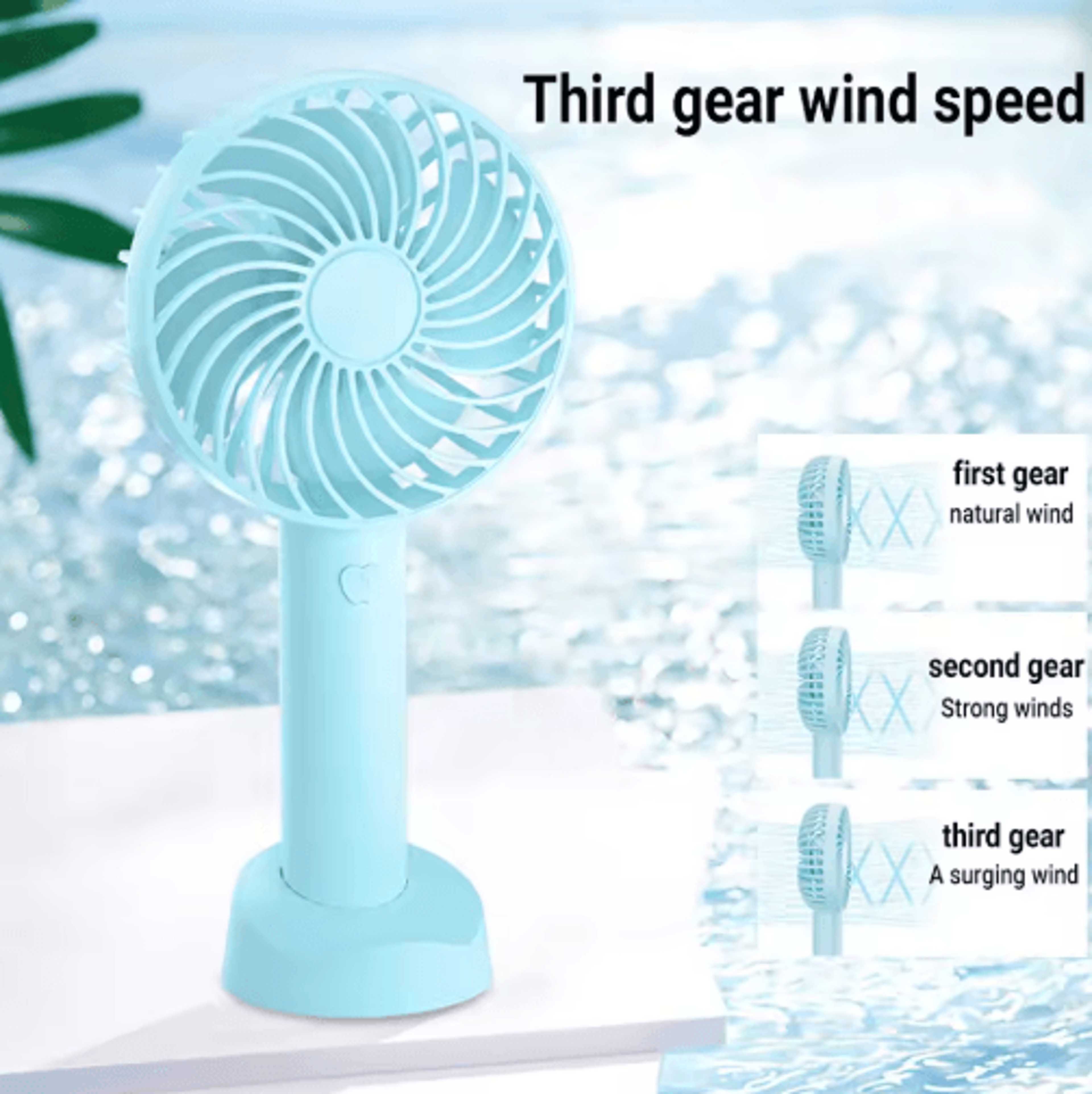 Mini Handheld Fan  USB Rechargeable Portable Desk Fan For Travel  Daily Cooling 8