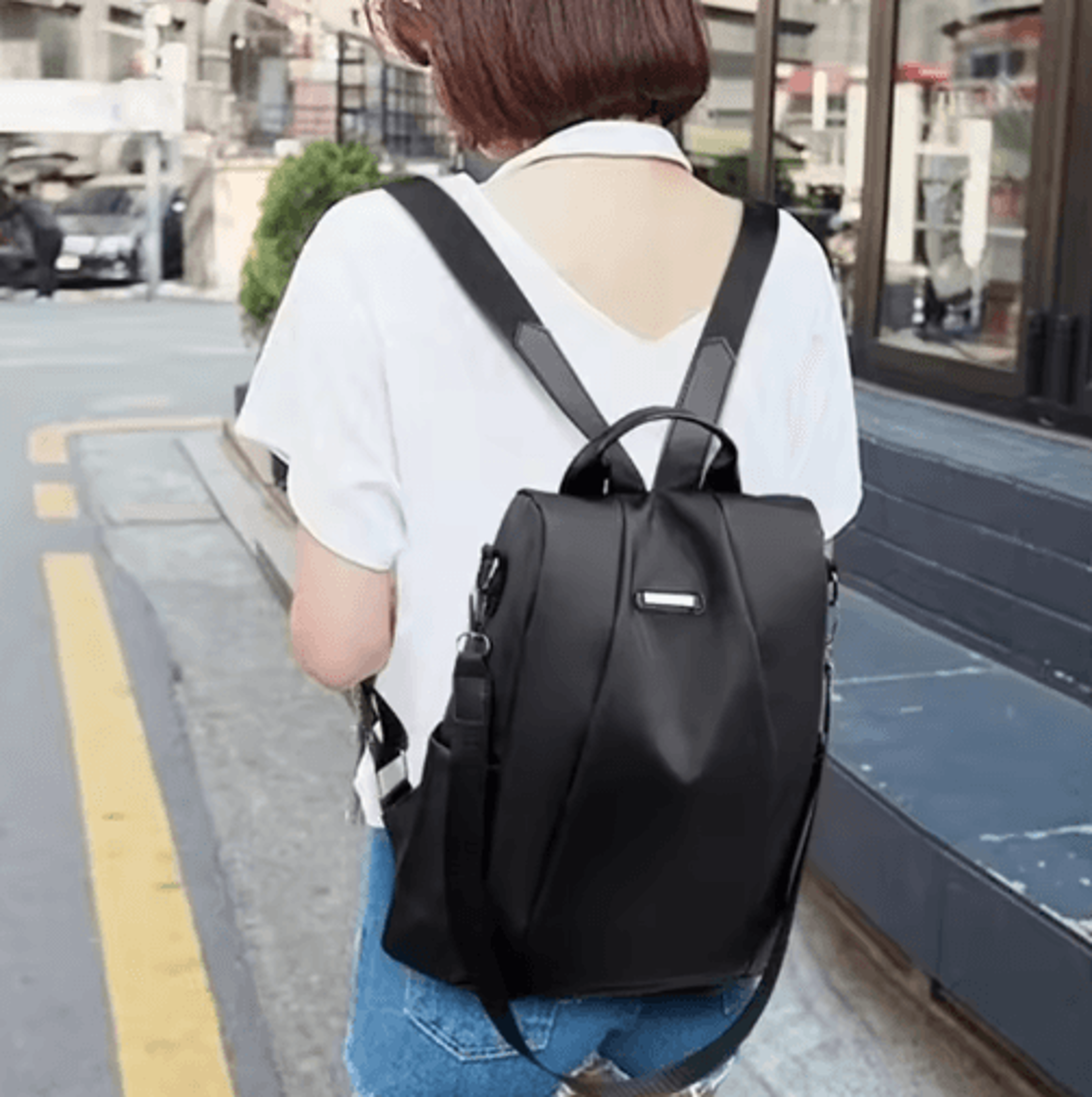 Womens Multifunctional Backpack  Detachable Strap Casual Travel  Shoulder Bag 0