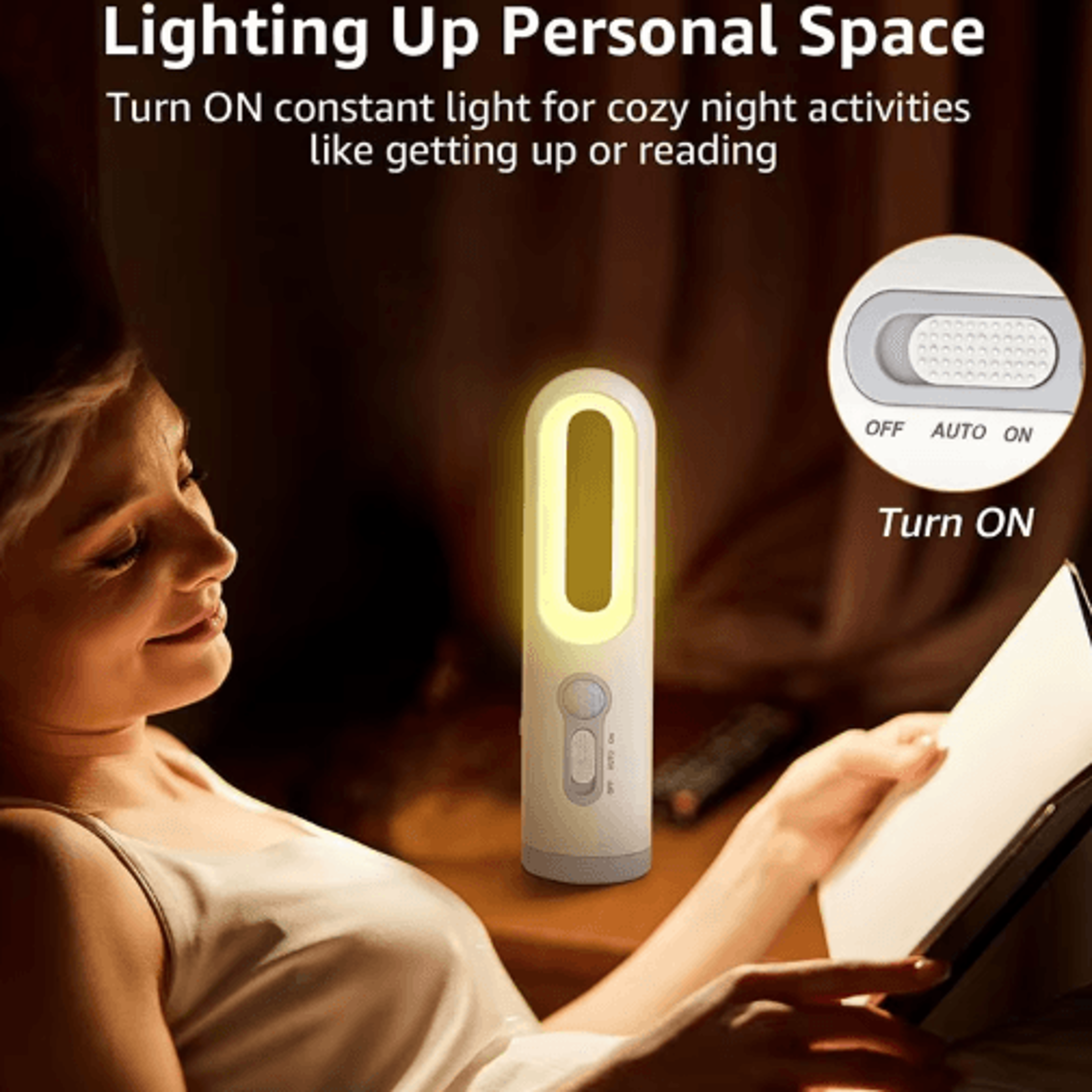 2in1 Portable Flashlight  Motion Sensor Night Light For Home  Travel 5